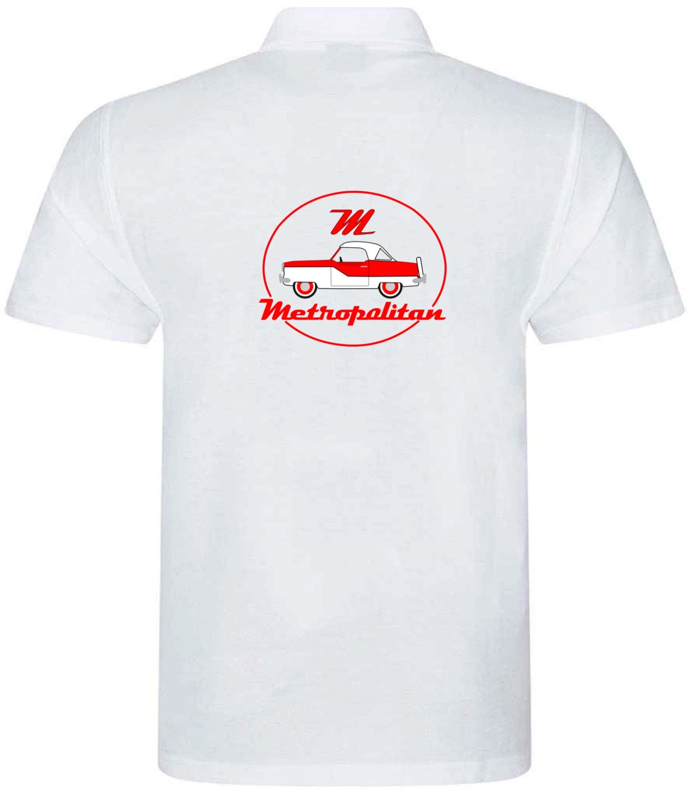 Retro Vintage Classic Nash Metropolitan Car Image Premium Quality Poloshirt