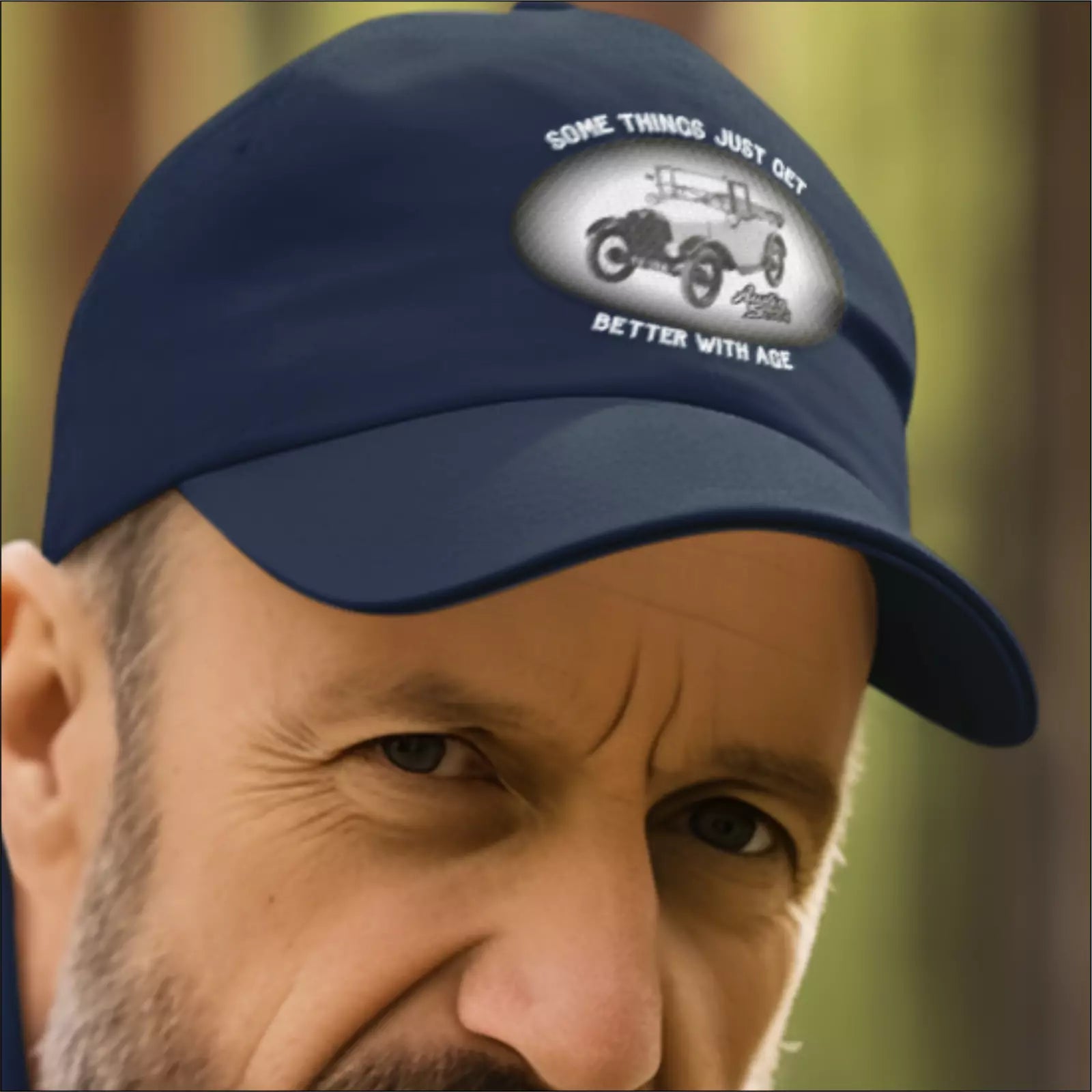 Retro Vintage Austin 7 Image Better With Age Text Premium Quality Baseball Cap