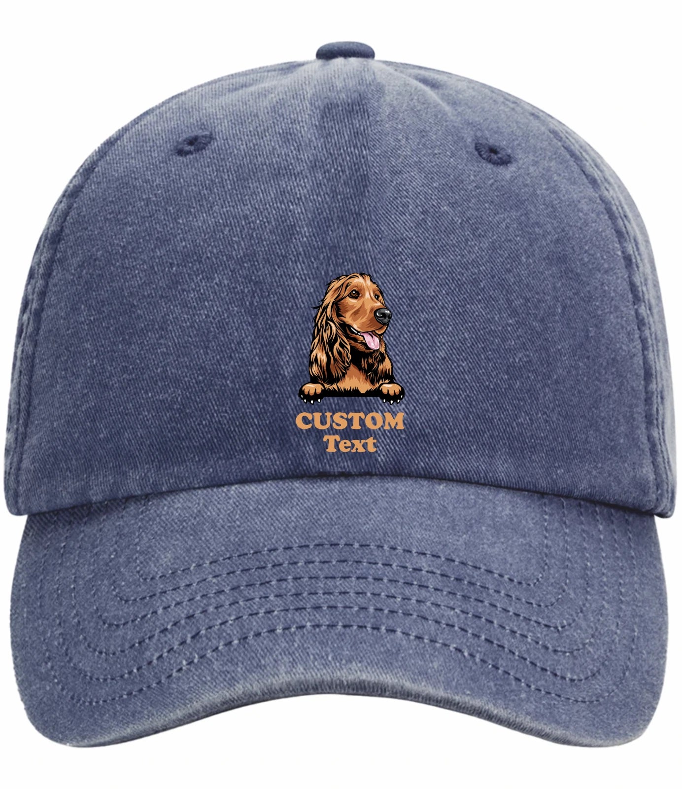 Custom Decorated Golden Retreiver Image Vintage Low Profile Baseball Cap
