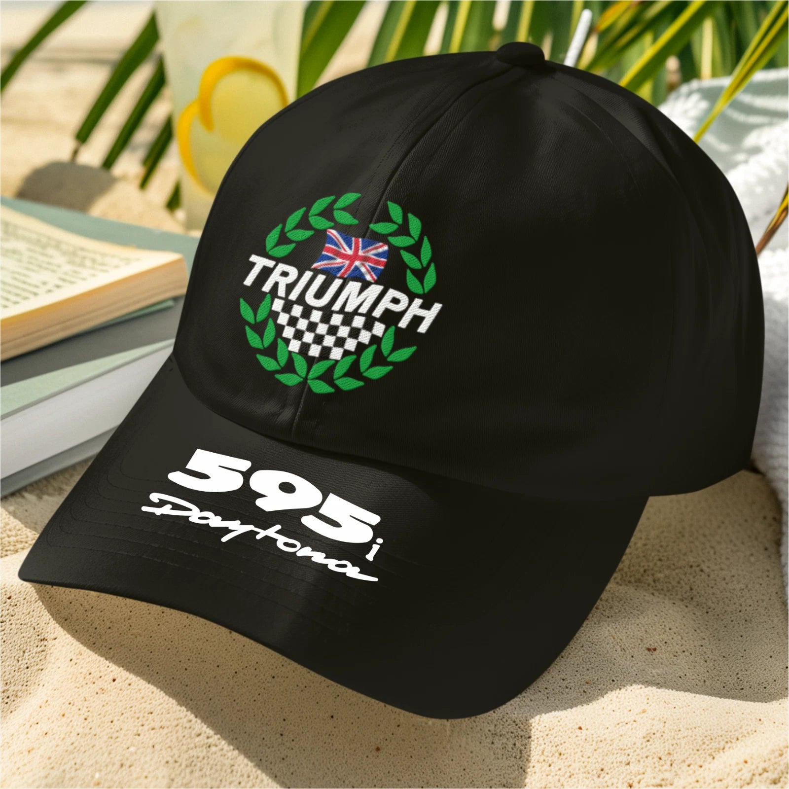 Retro Classic Triumph Daytona 595i Motorcycle Peak Logo Biker Baseball Cap