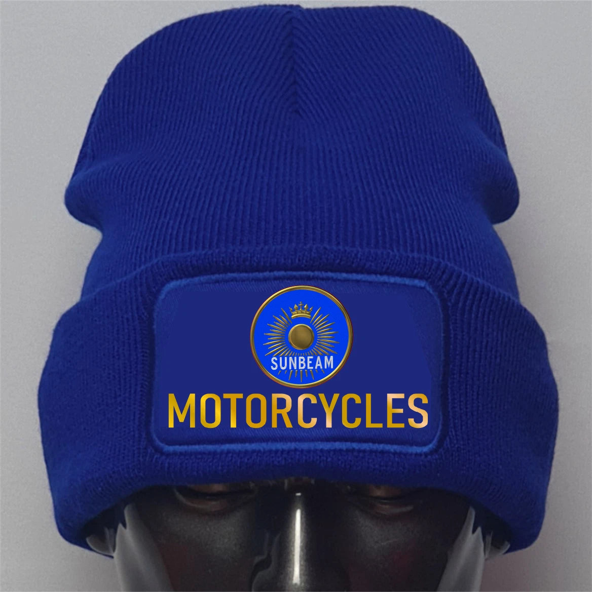 Retro Vintage English Sunbeam Motorcycle knitted Premium Quality Beanie Hat