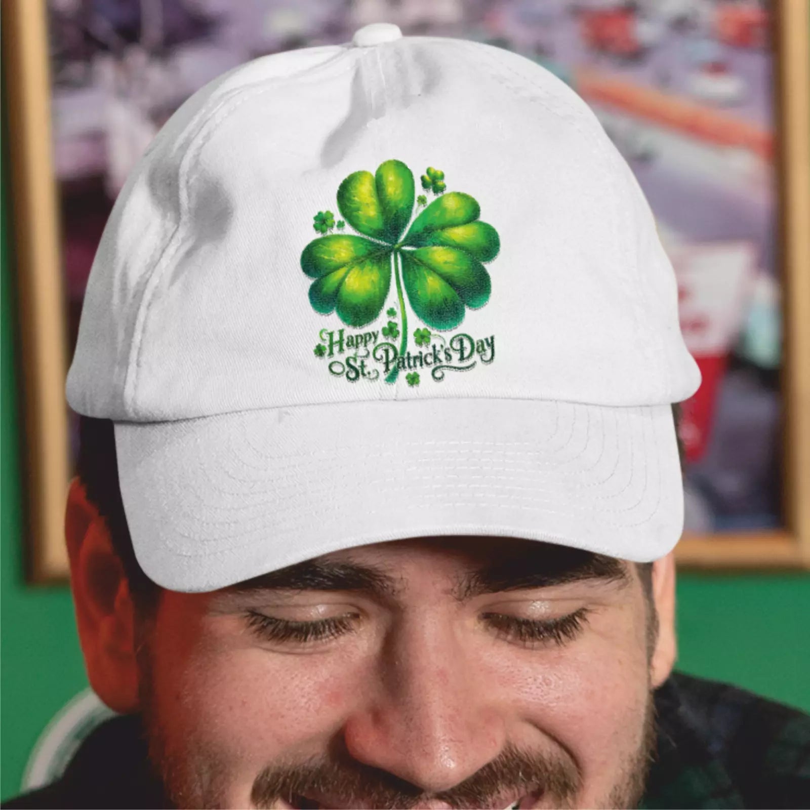 St. Patrick’s Day Style Premium Quality Baseball Cap - Luck, Laughs & Guiness!