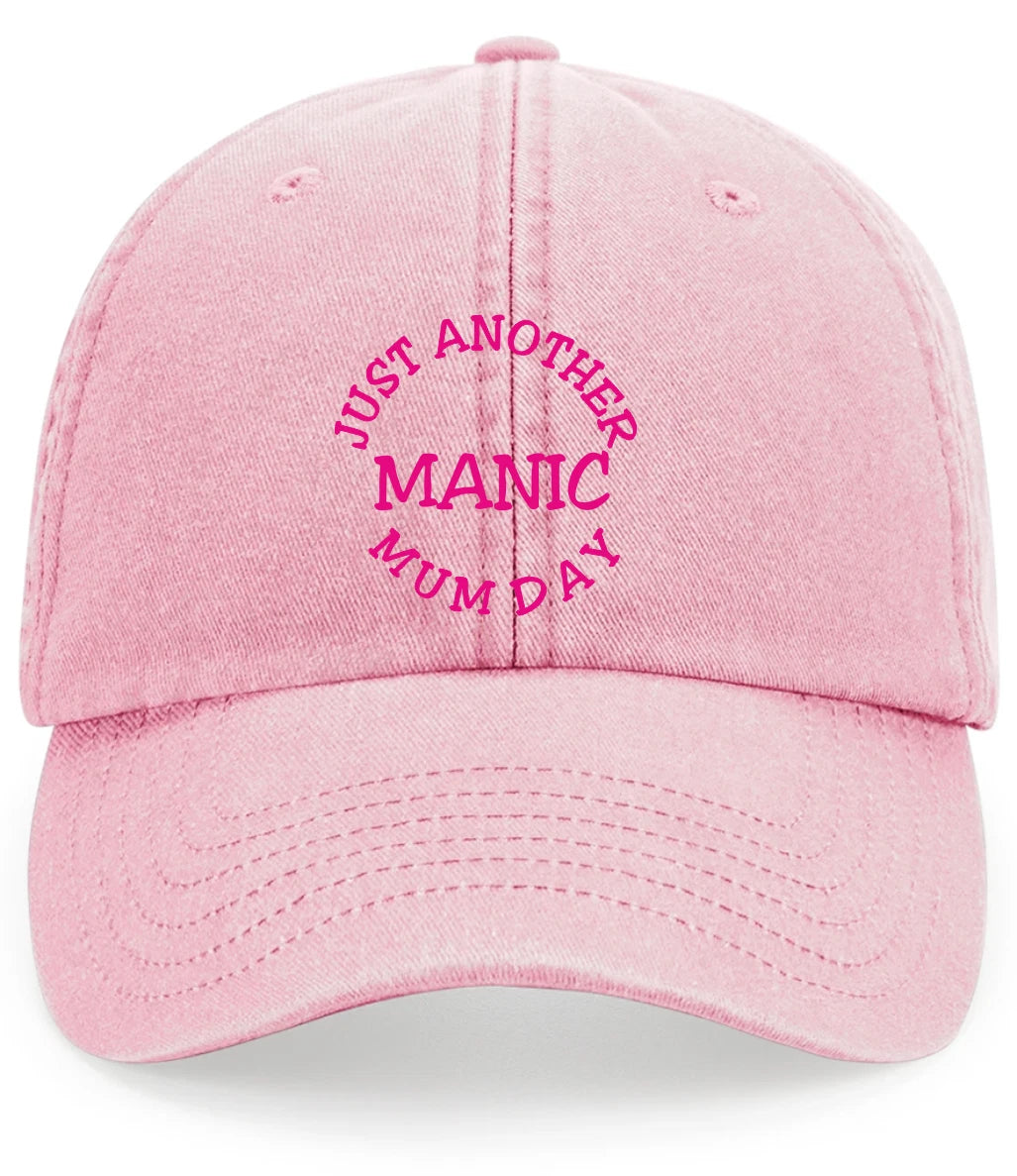 Custom Manic Mum Mothers Day Gift Premium Vintage Low Profile Baseball Cap