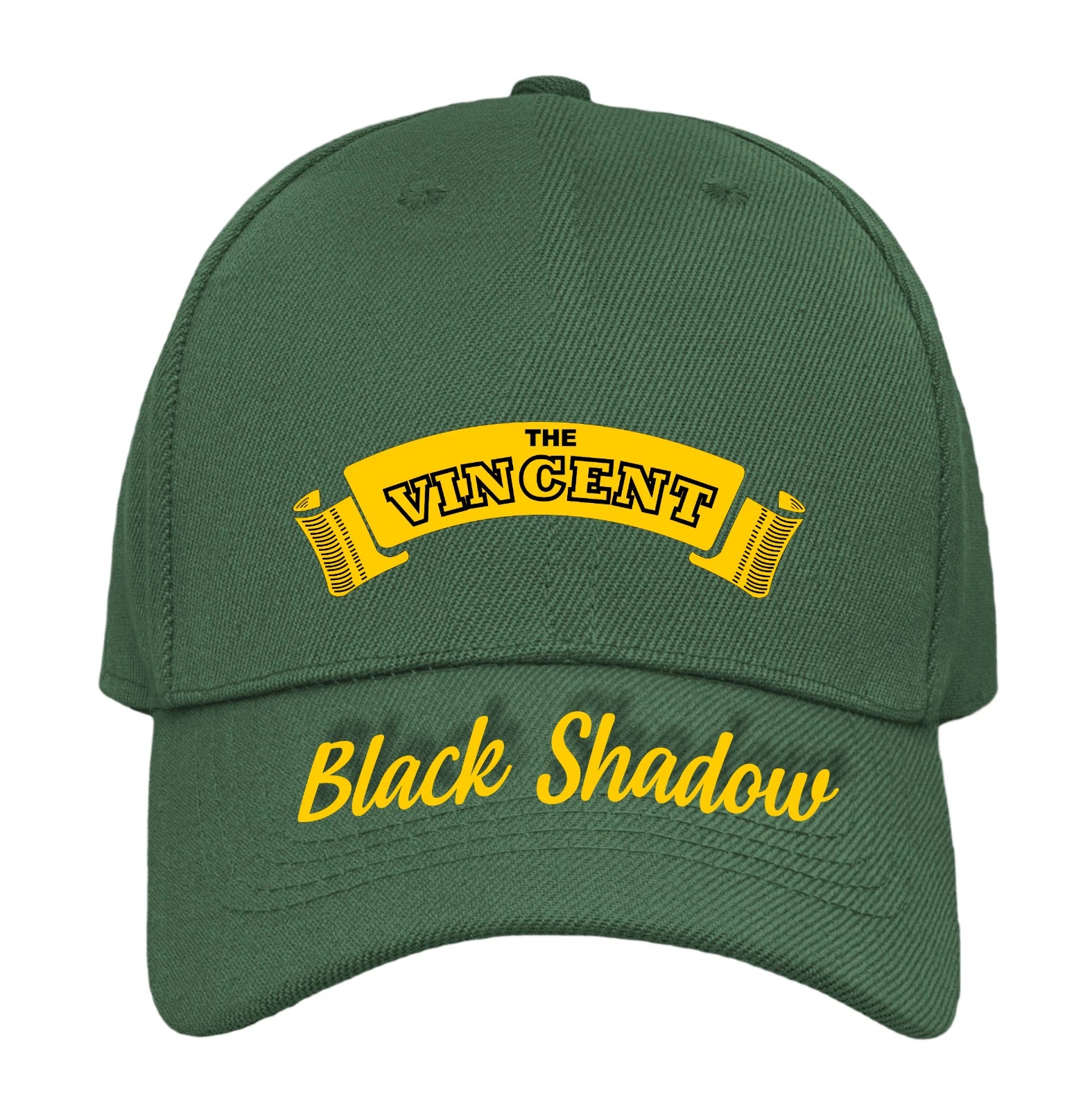 Retro Classic The Vincent Black Shadow Motorcycle Peak Logo Biker Baseball Cap