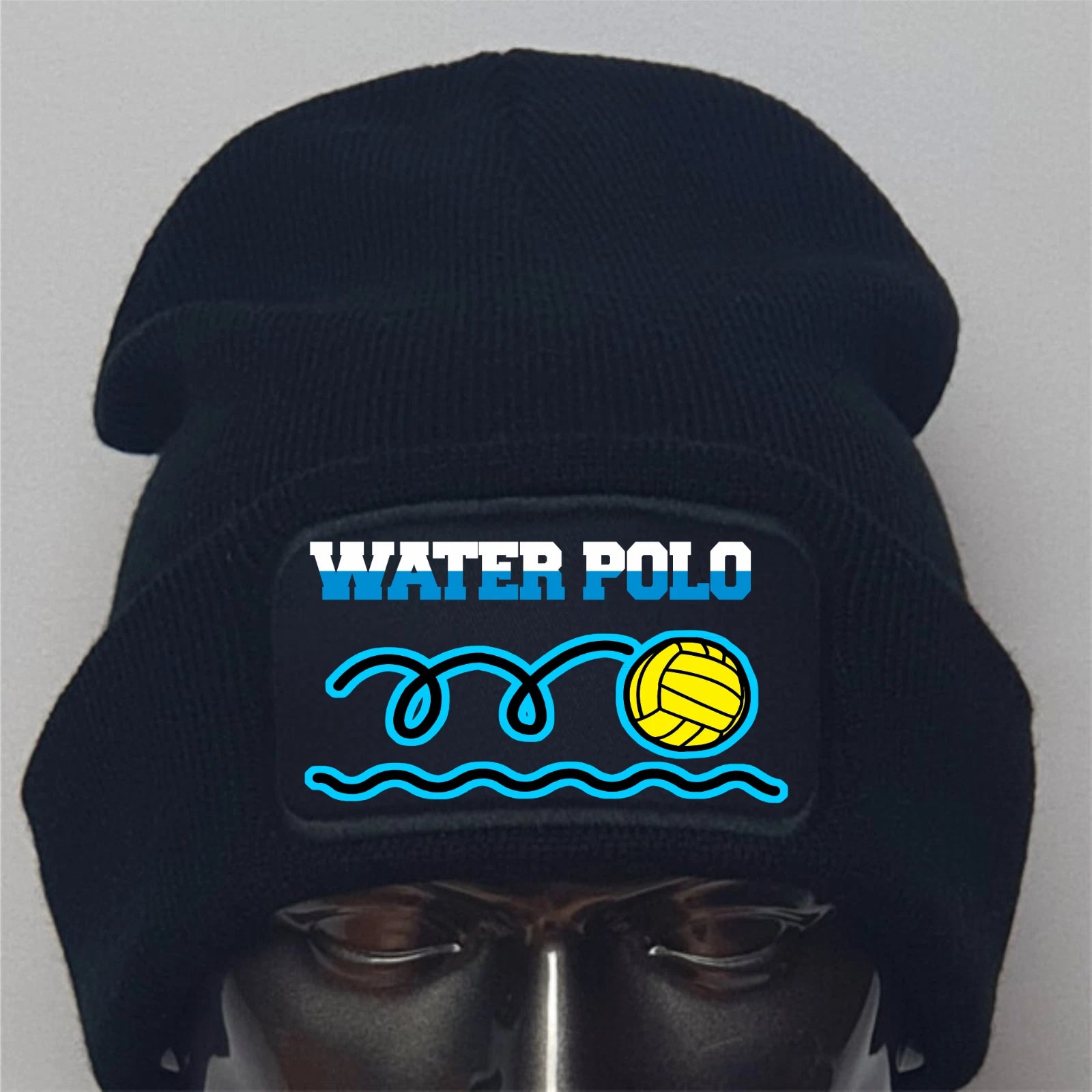 Water Polo Sport Design Warm Premium Qulality Patch Beanie