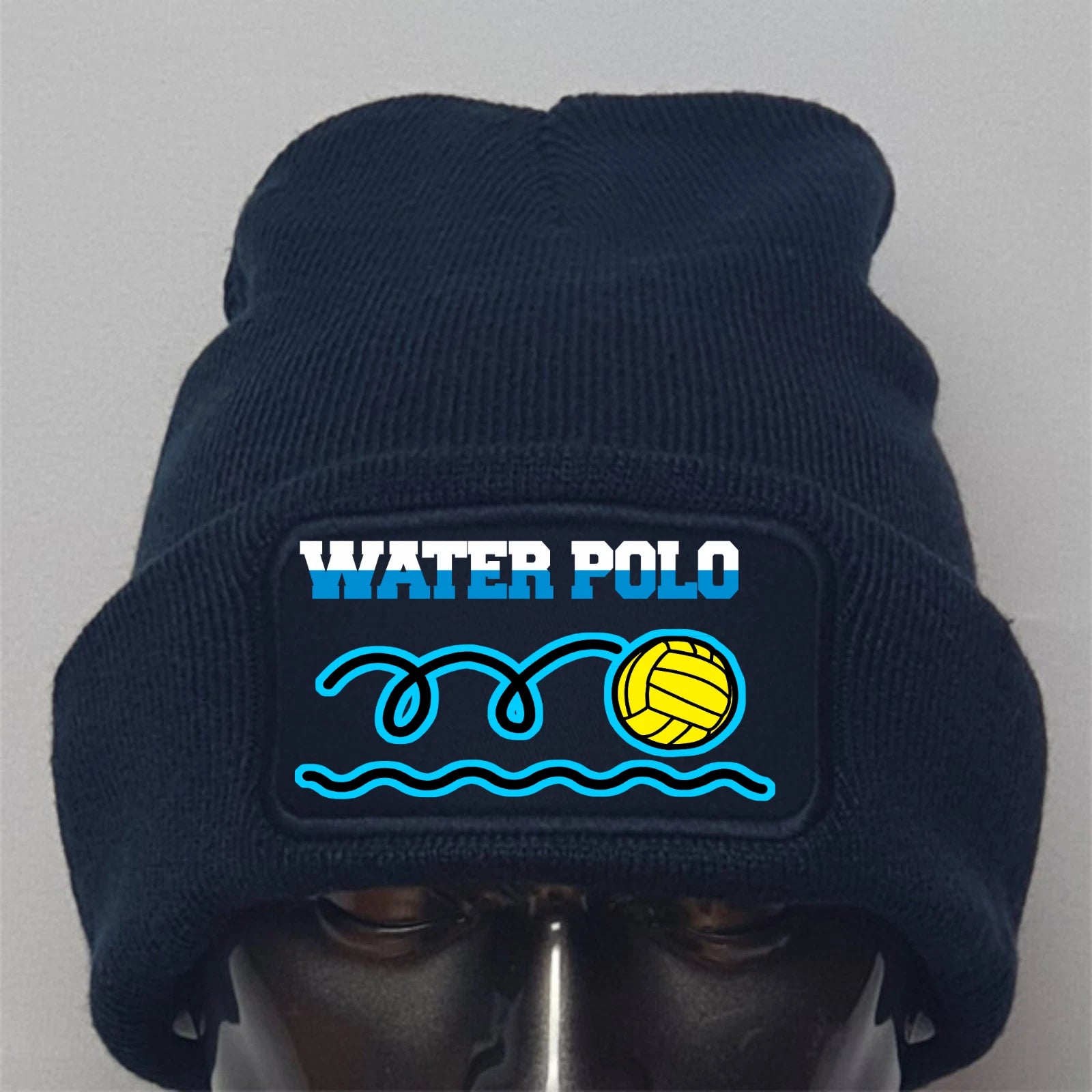 Water Polo Sport Design Warm Premium Qulality Patch Beanie