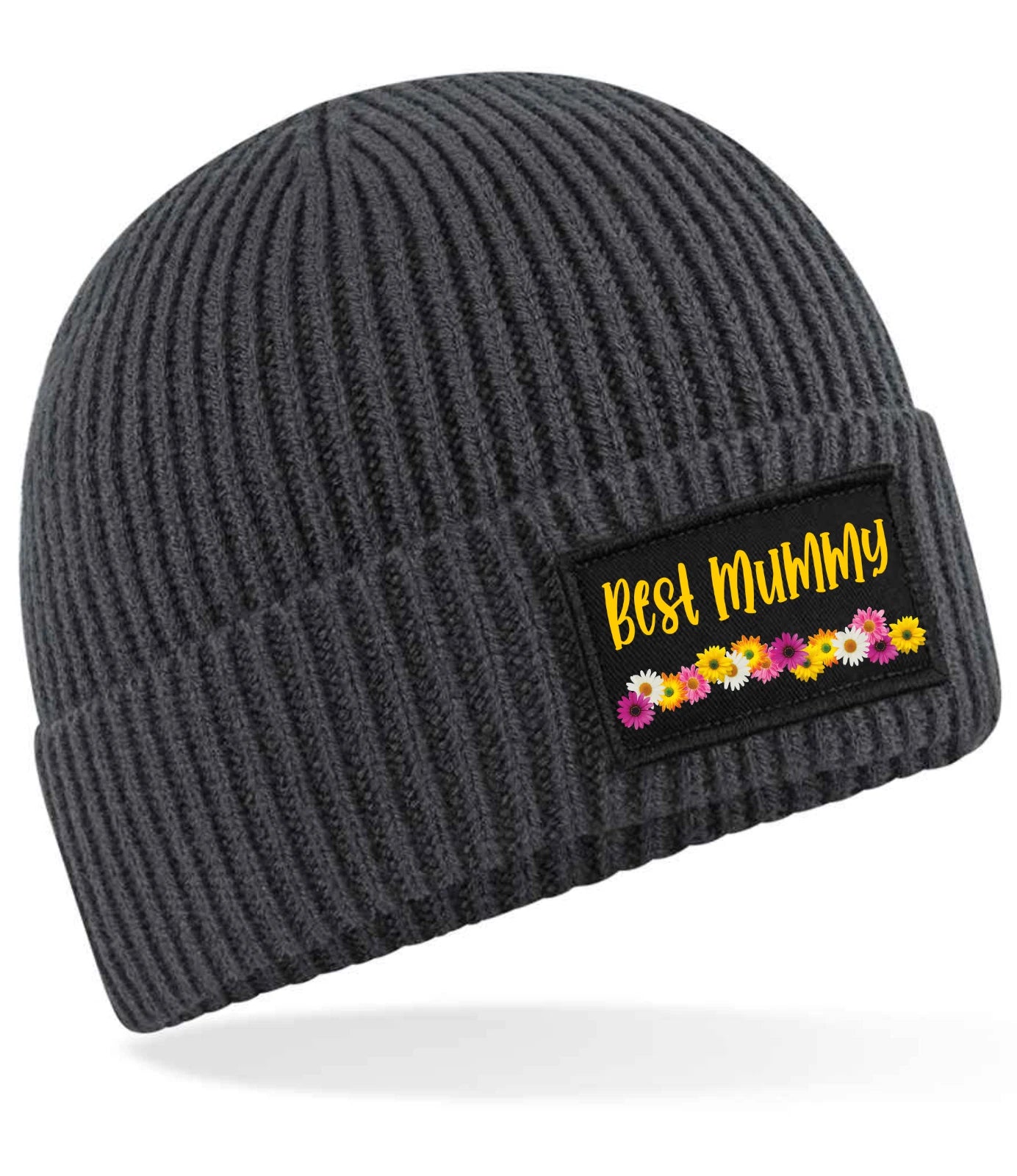 Best Mummy Text Flowers Fashion Beanie warm beanie knitted Premium Quality Gift