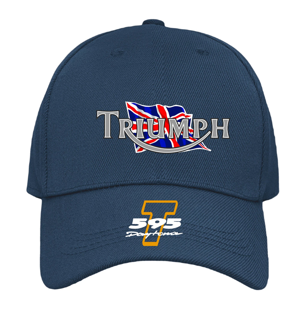 Retro Classic Triumph Daytona T 595 Motorcycle Peak Logo Biker Baseball Cap