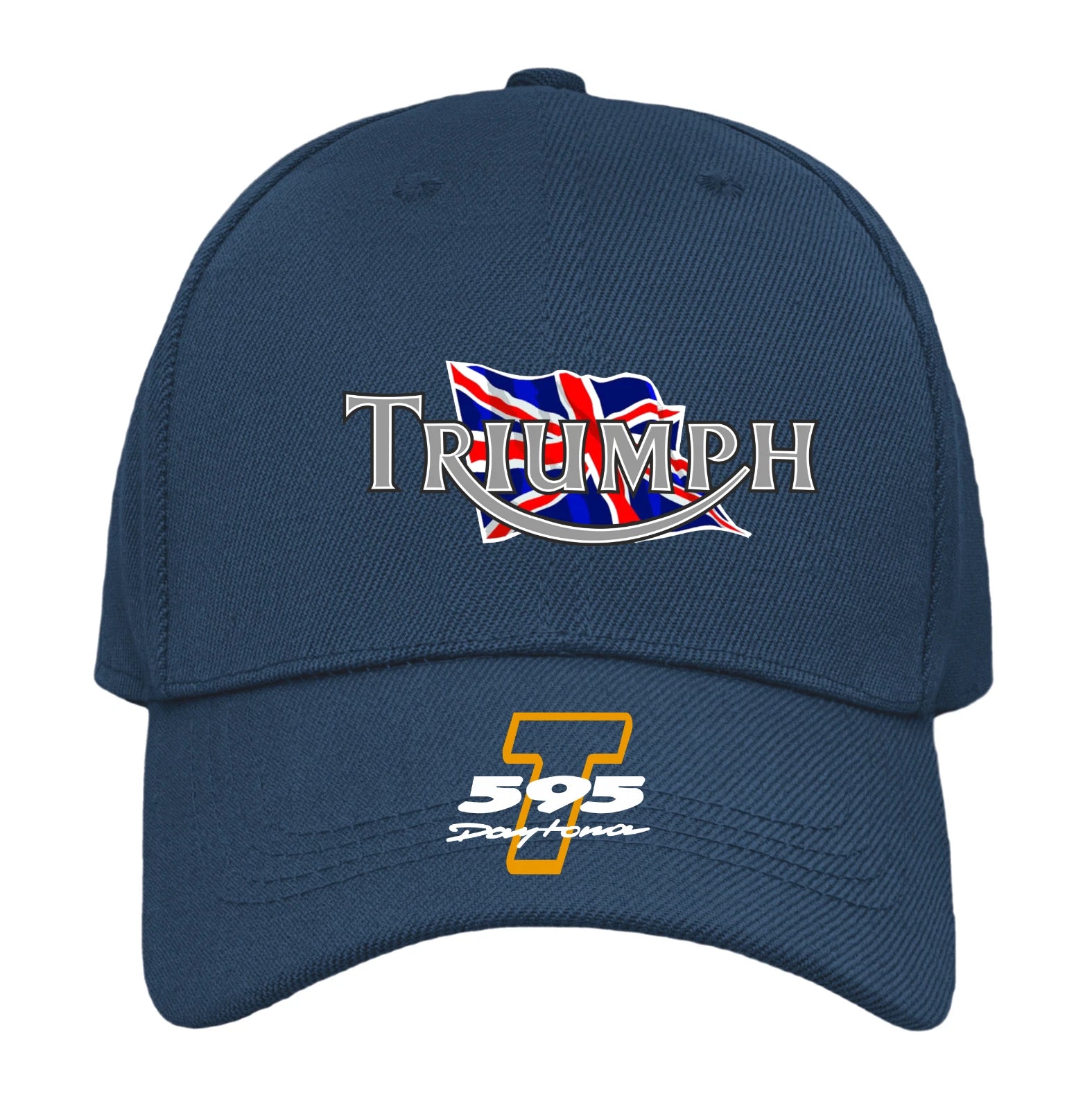 Retro Classic Triumph Daytona T 595 Motorcycle Peak Logo Biker Baseball Cap