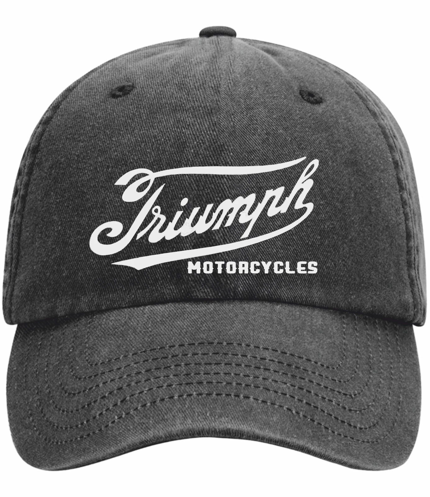 Retro Classic Triumph Motorcycle Logo Relaxed 5 Panel Vintage Baseball Cap