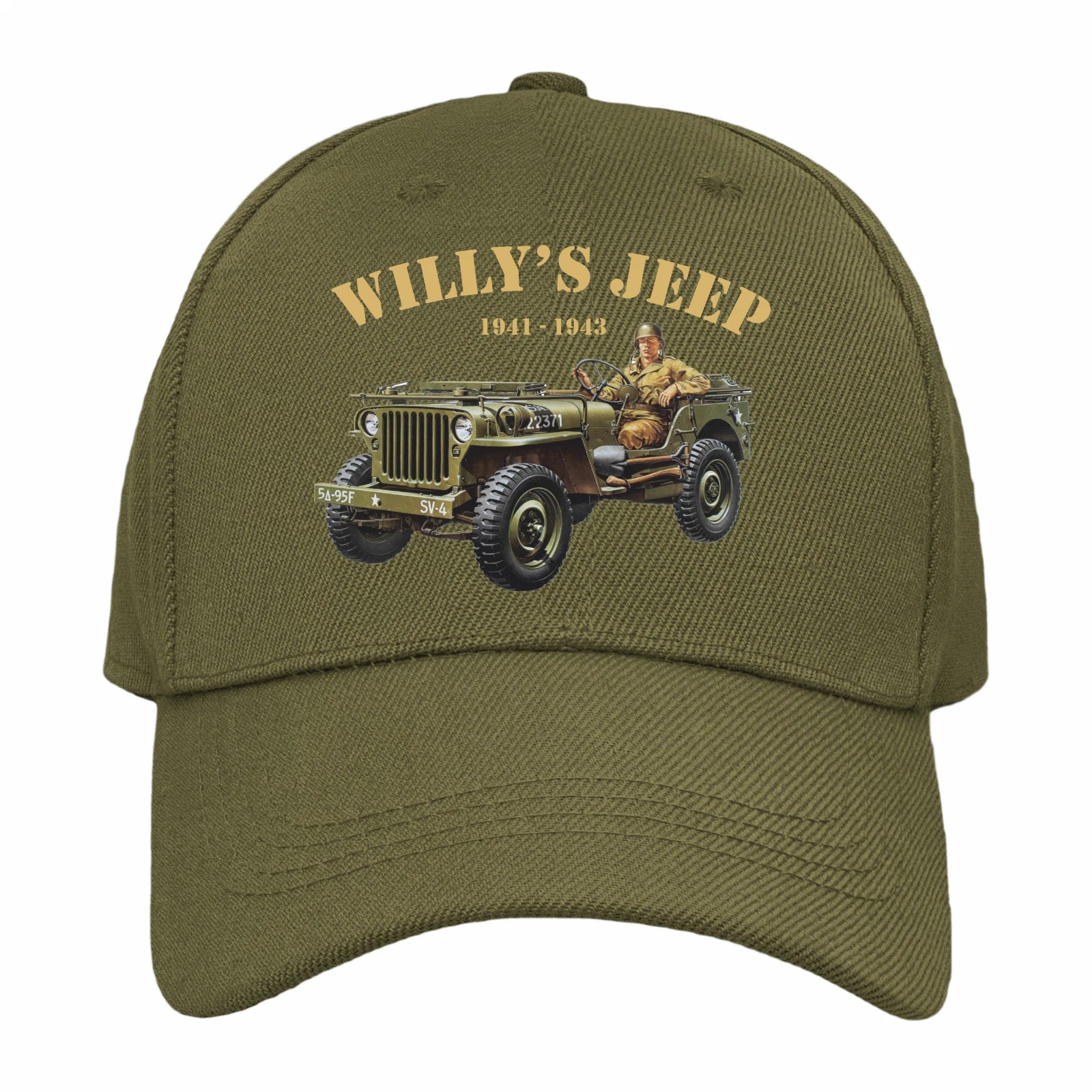 Retro Classic Iconic WW2 US Army Willy's Transport Quality  Baseball Cap