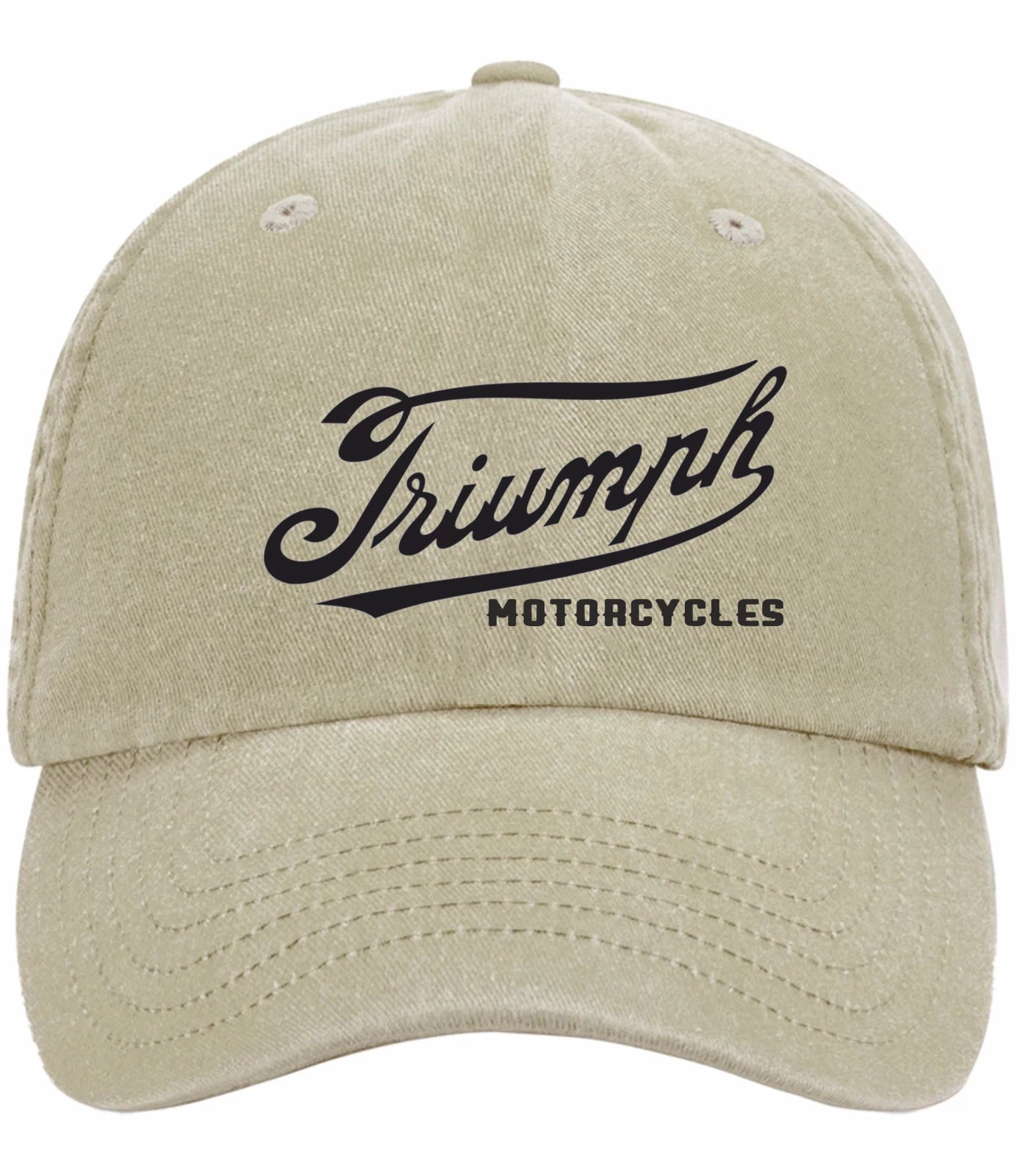 Retro Classic Triumph Motorcycle Logo Relaxed 5 Panel Vintage Baseball Cap