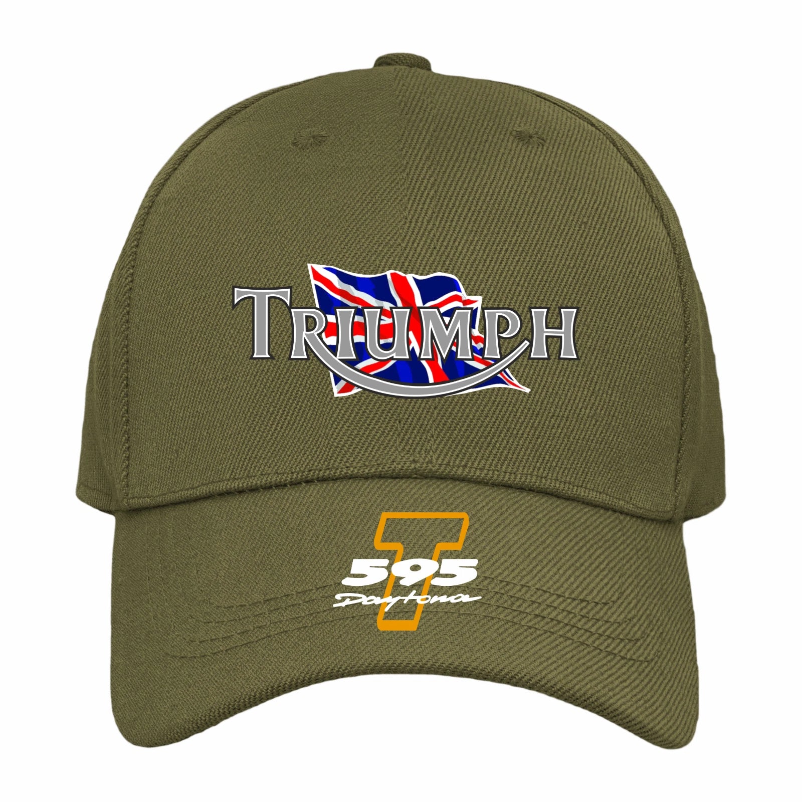 Retro Classic Triumph Daytona T 595 Motorcycle Peak Logo Biker Baseball Cap
