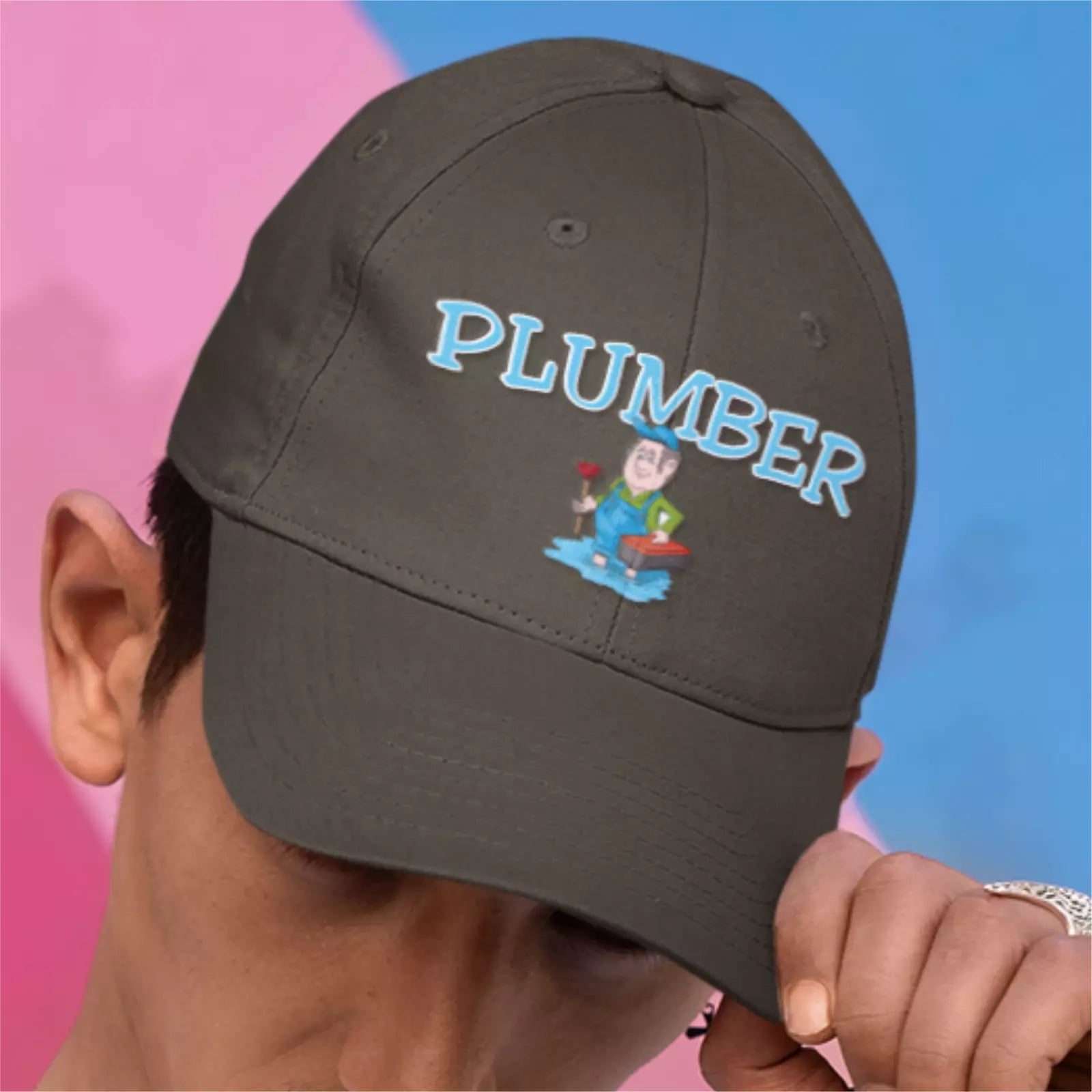 Plumber Occupation Funny Humorous Image and Text Quality Baseball Cap