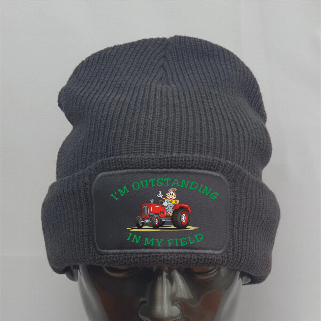 Funny Humour Tractor Driver Farmer Farming premium Quality Beanie Hat Gift
