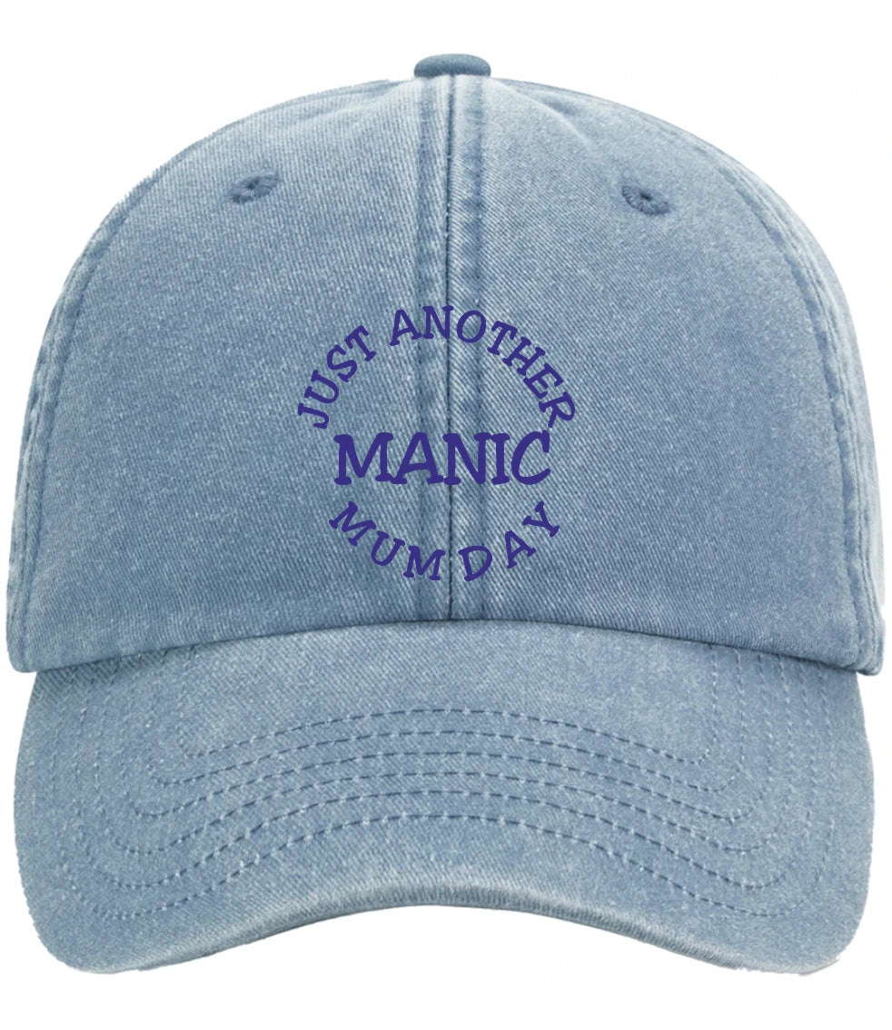 Custom Manic Mum Mothers Day Gift Premium Vintage Low Profile Baseball Cap