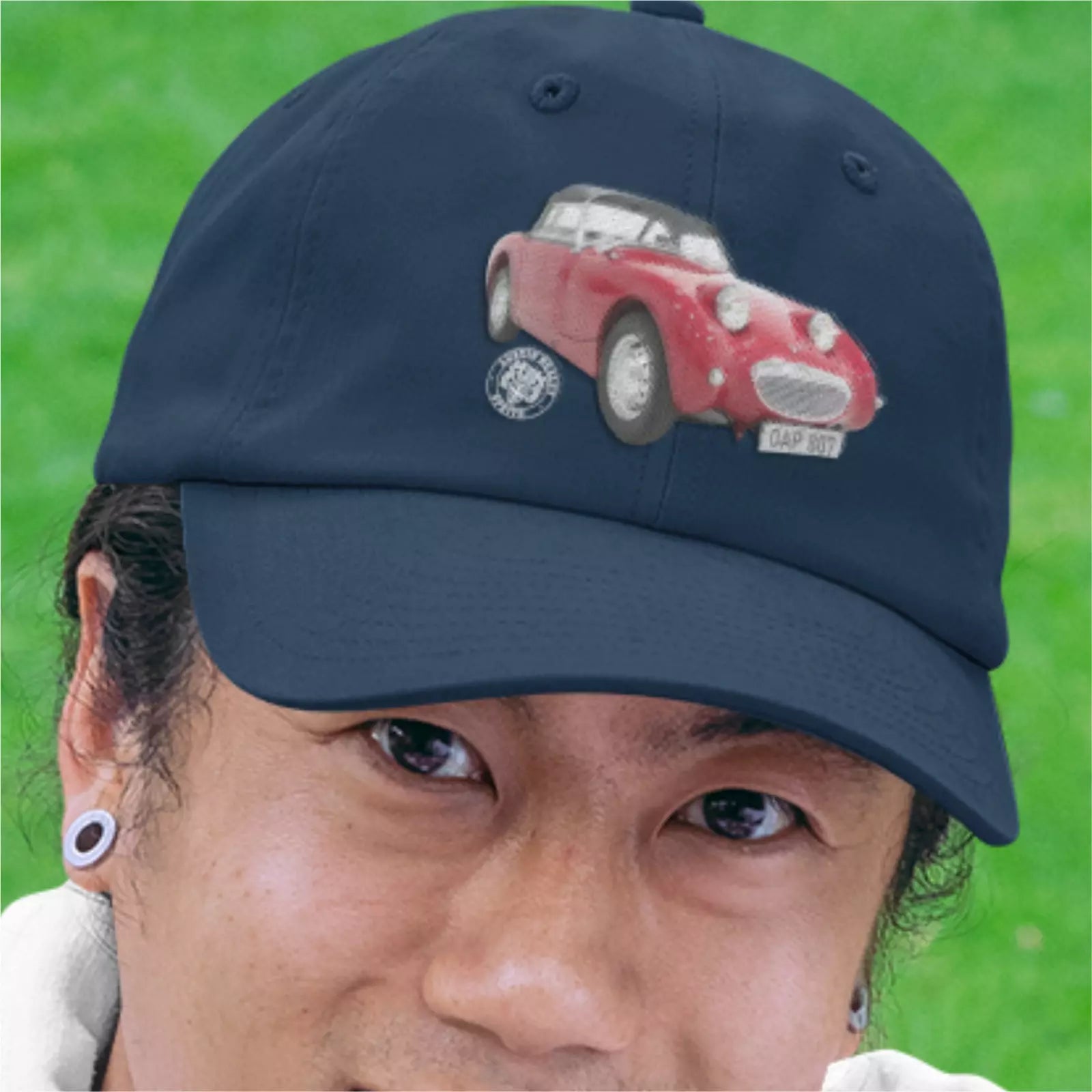 Vintage Motoring Austin Healey Sprite Logo and Image Quality Baseball Cap