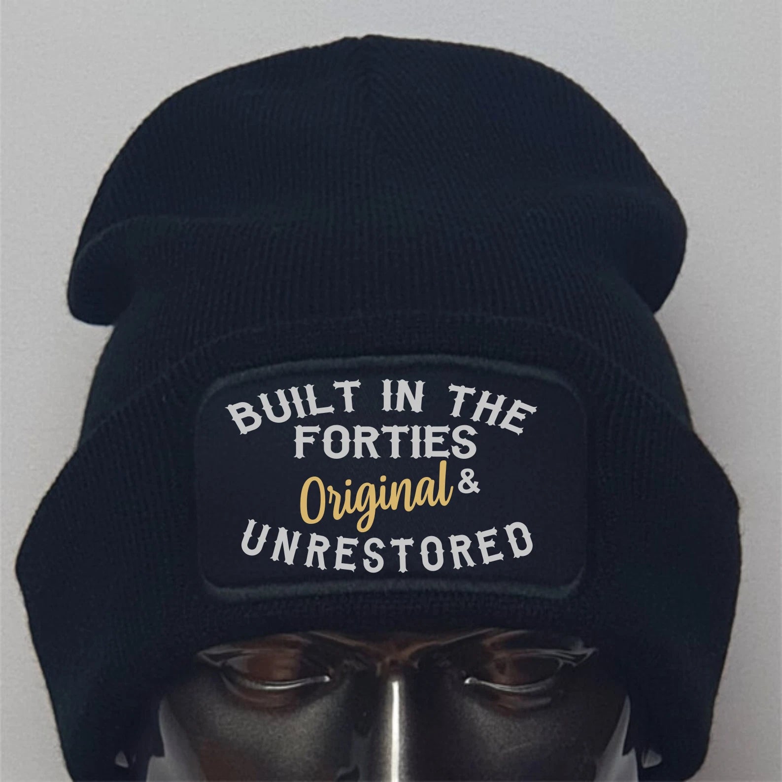 Humorous Born in the 40's to 90's +  Beechfield Quality Warm Winter Beanie Hat