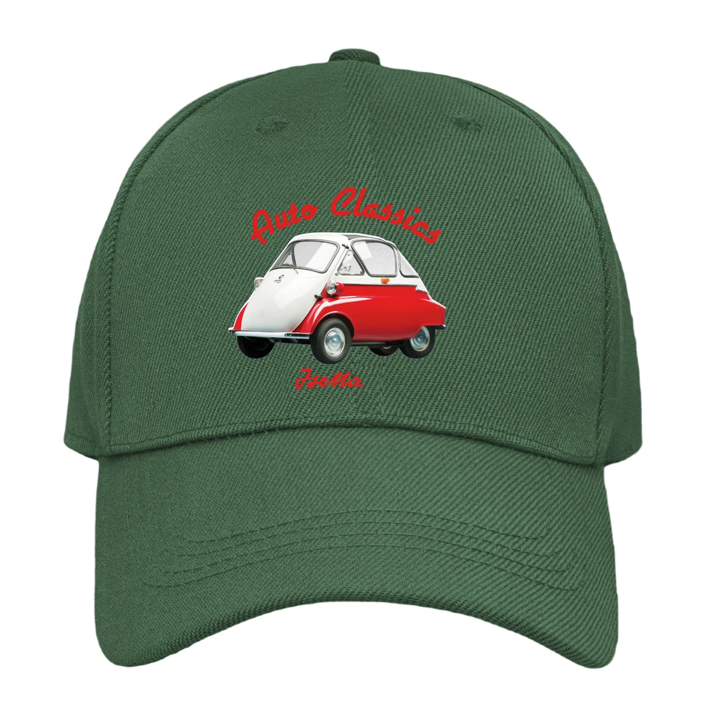 Retro Vintage 1950 Isetta Bubble Car Image Image and Text Quality Baseball Cap