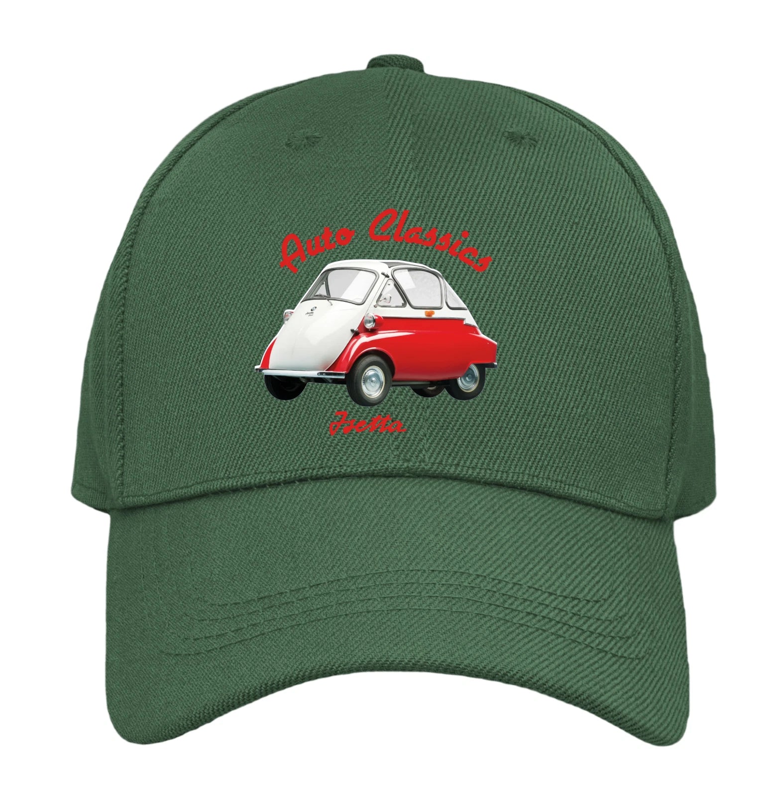 Retro Vintage 1950 Isetta Bubble Car Image Image and Text Quality Baseball Cap