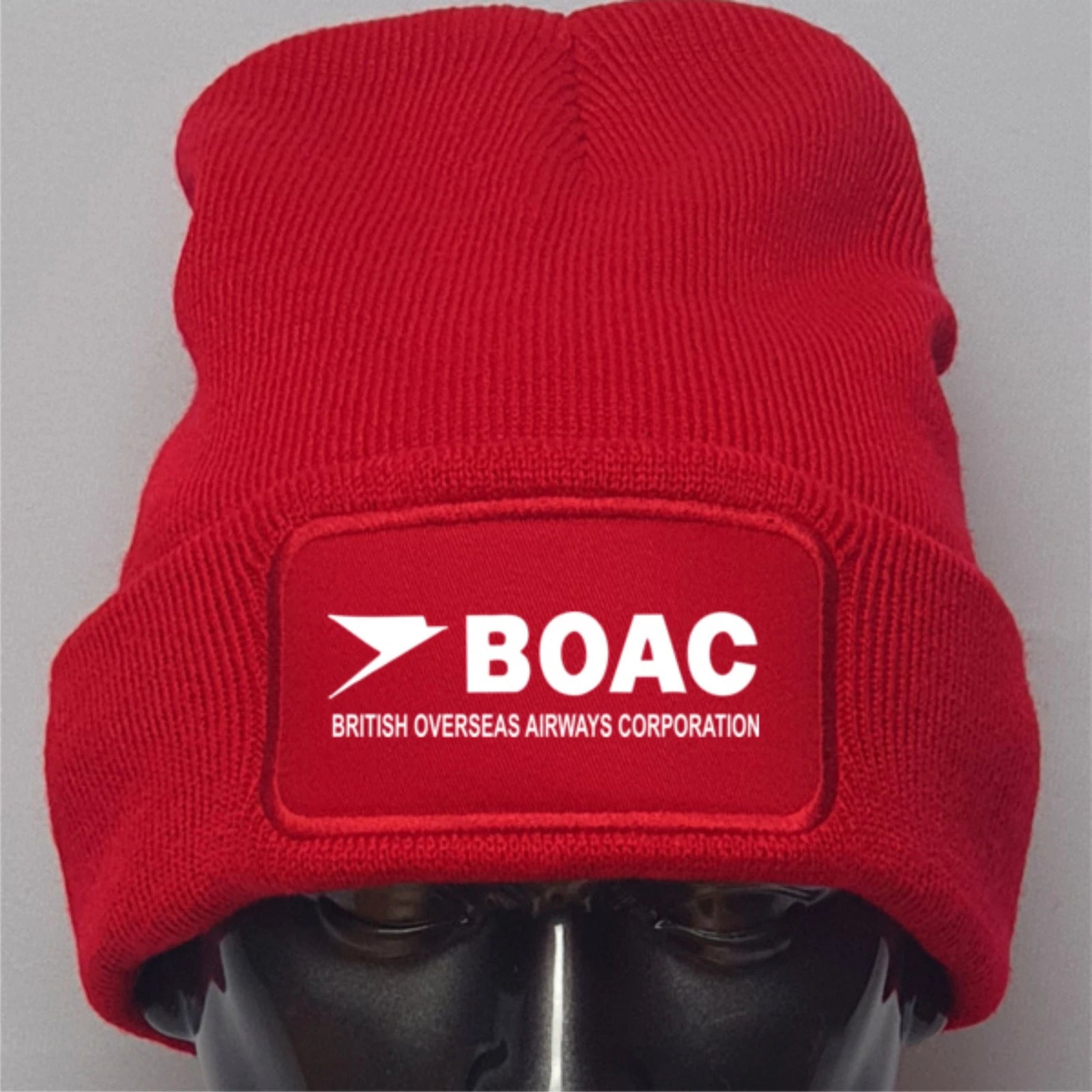 Retro Vintage BOAC Aviation knitted Premium Quality Beanie Hat