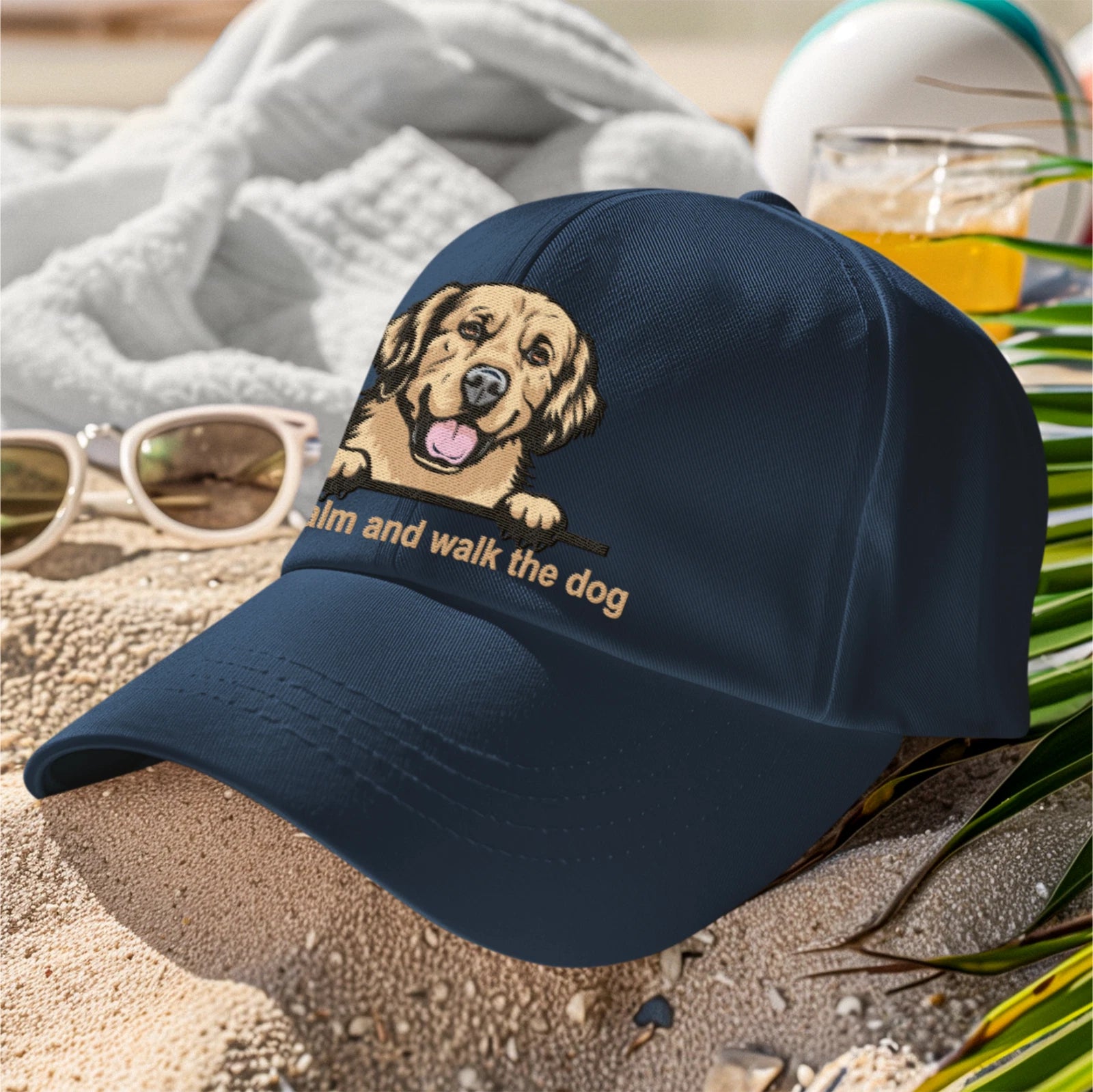 Custom Keep Calm Walk The Dog 100 Images to choose Personalised Baseball Cap