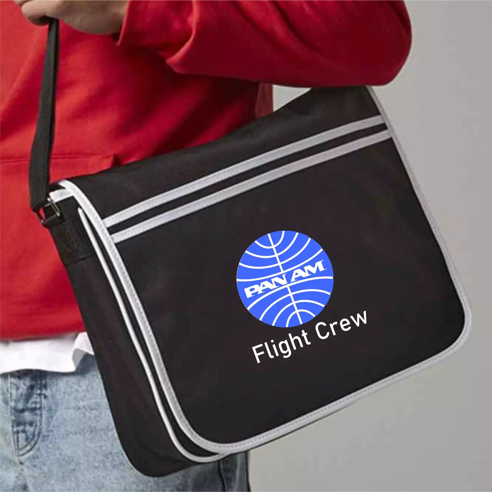 New Customiseable Retro Vintage Design PanAm Airline Flight Travel Messenger Bag