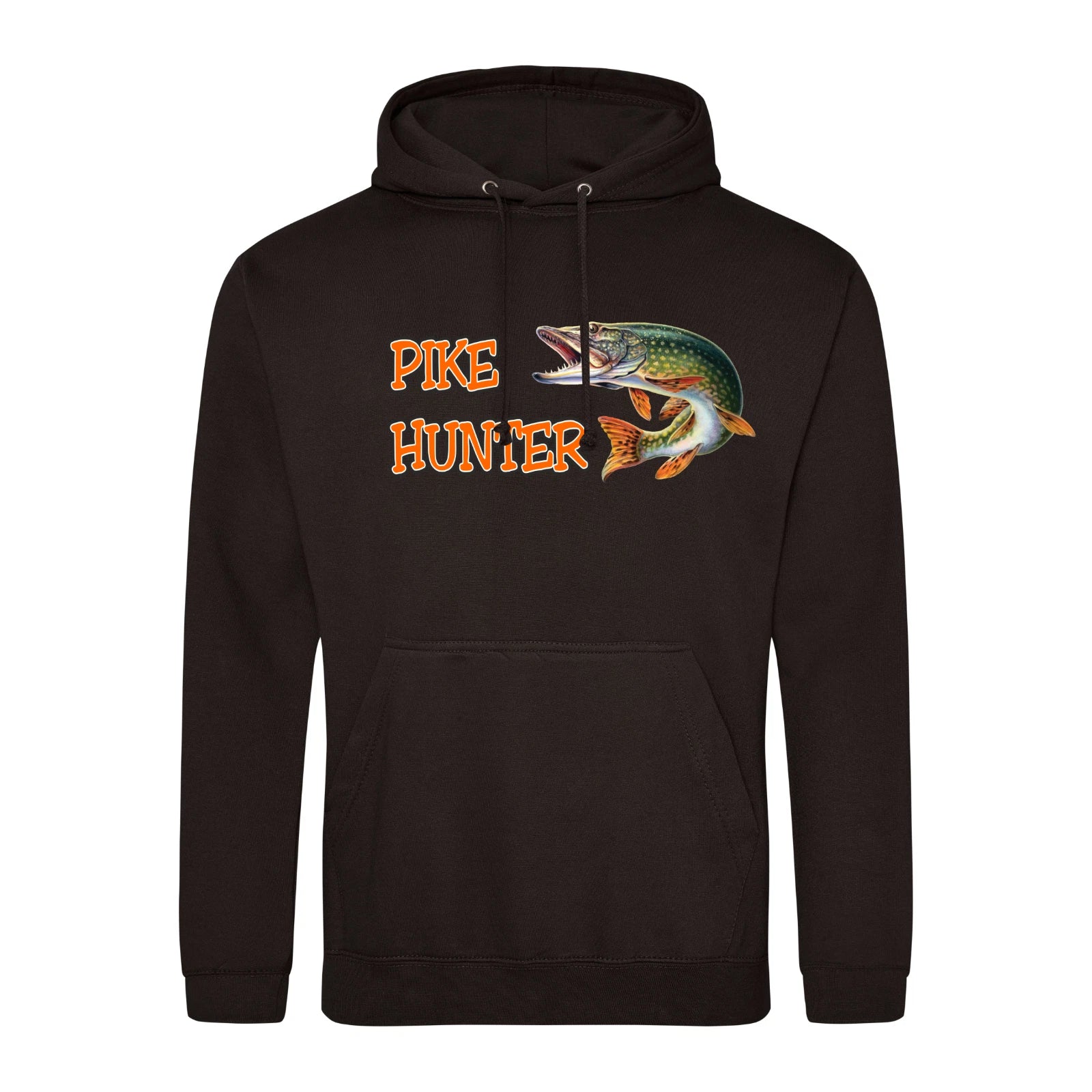 Humorous Funny Fishing Pike Hunter Image Premium Quality Hooded Sweatshirt