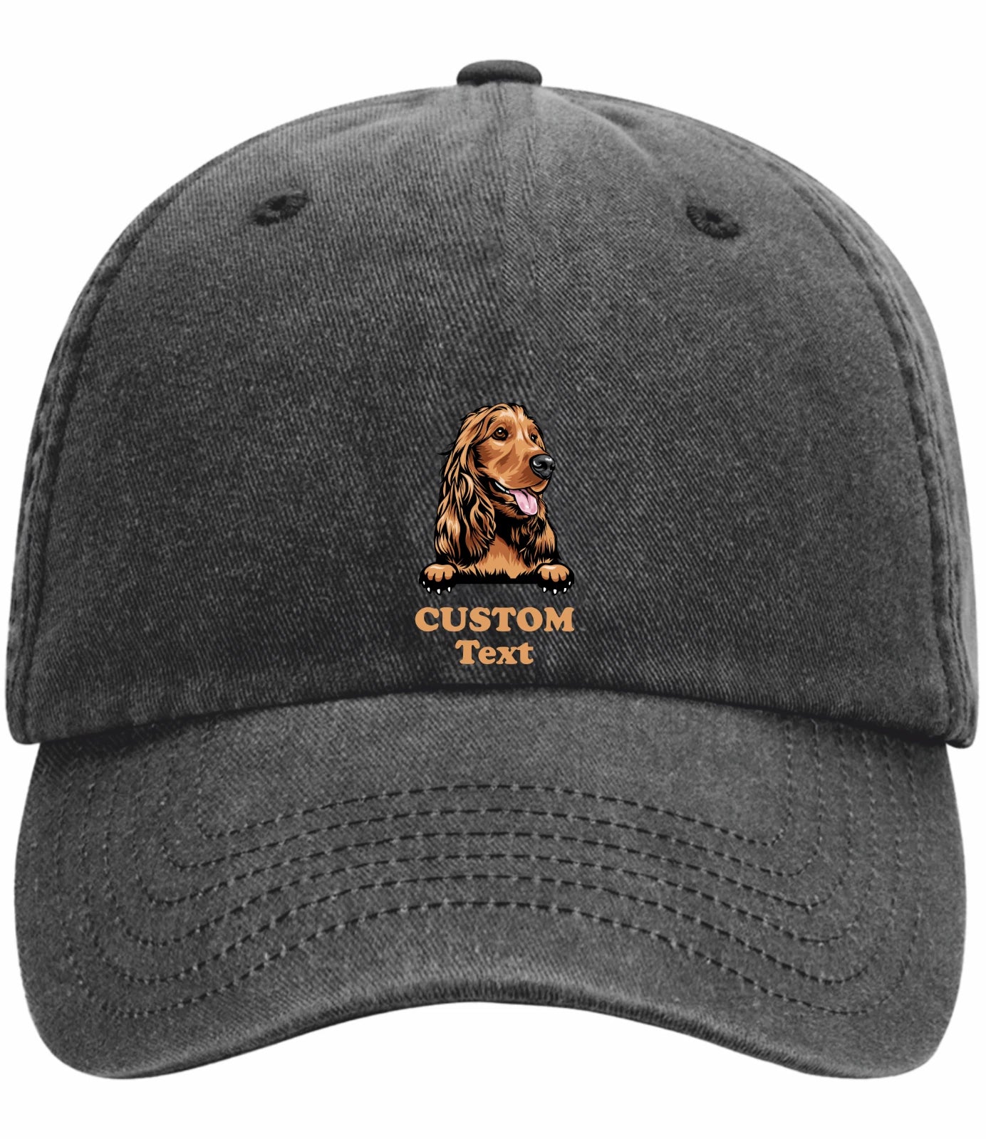 Custom Decorated Golden Retreiver Image Vintage Low Profile Baseball Cap
