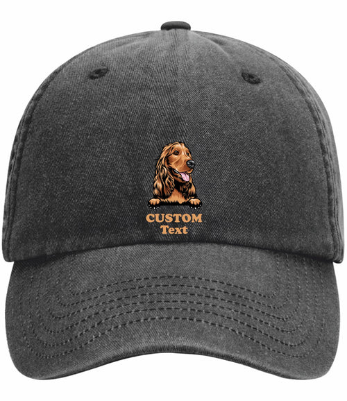 Custom Decorated Golden Retreiver Image Vintage Low Profile Baseball Cap