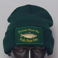 Signature Apparel - hew-funny-fishing-angling-women-want-me-fish-fear-me-premium-quality-beanie-hat