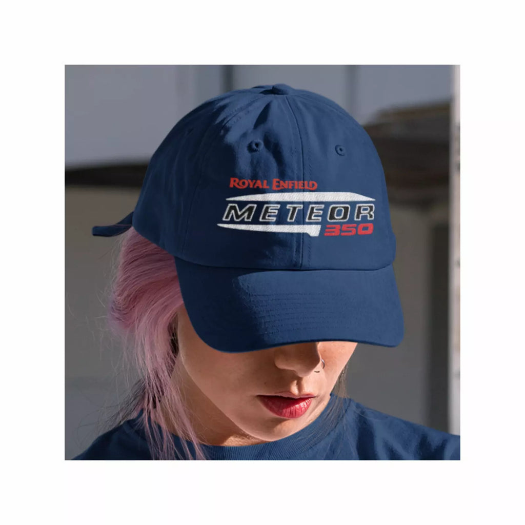 Retro Classic Royal Enfield Meteor 350  Motorcycle Logo Biker Baseball Cap
