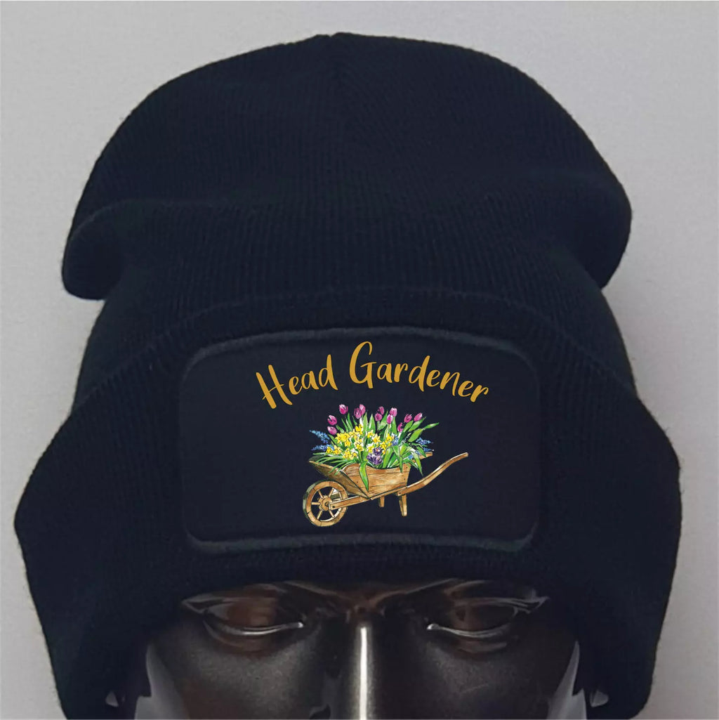 Gardening Head Gardener Flowers Cart Colour Decoration Premium Quality Beanie