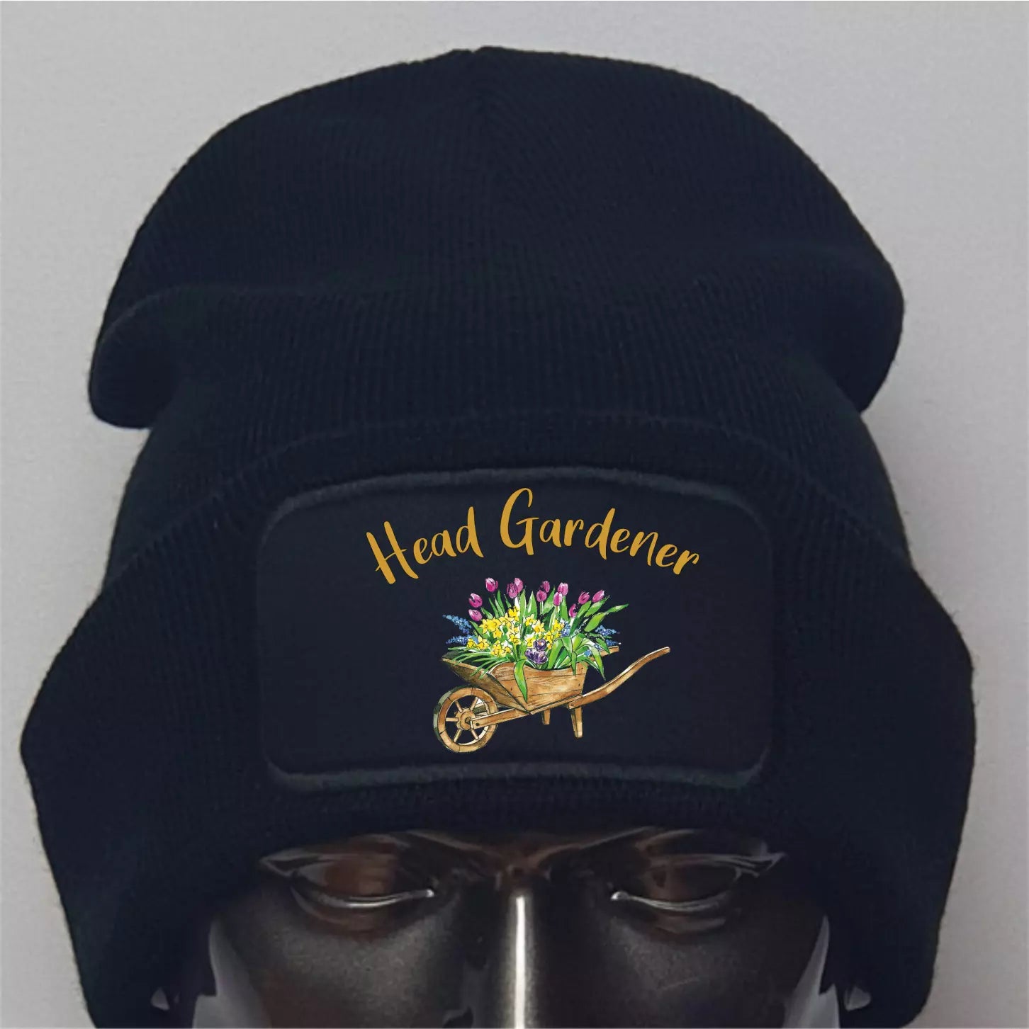 Gardening Head Gardener Flowers Cart Colour Decoration Premium Quality Beanie
