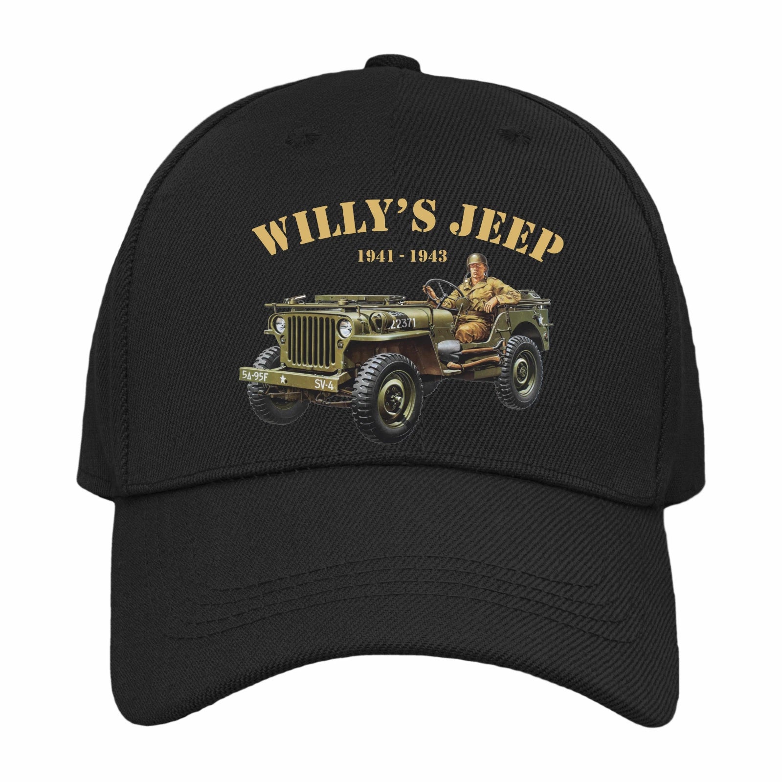 Retro Classic Iconic WW2 US Army Willy's Transport Quality  Baseball Cap