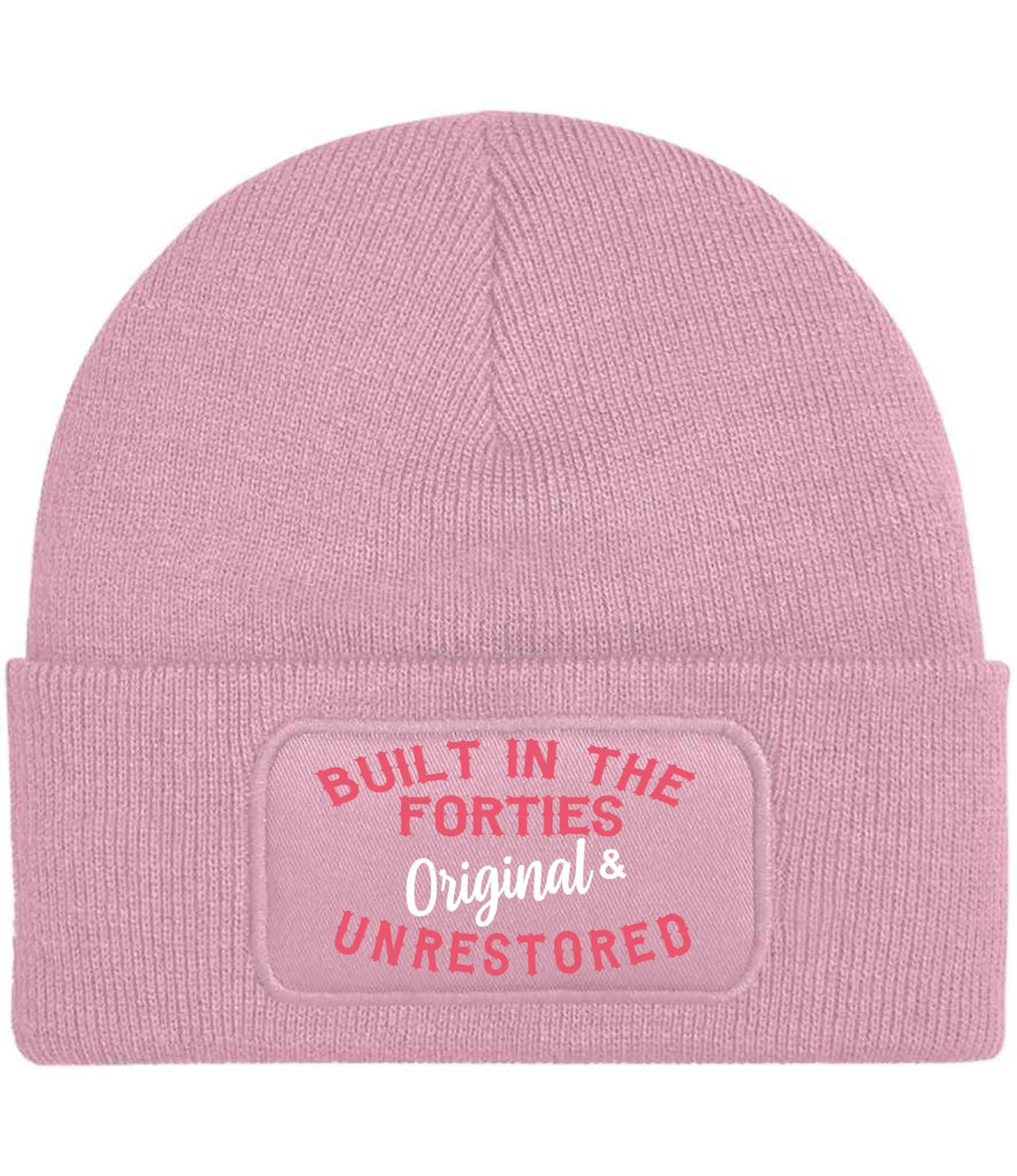 Humorous Born in the 40's to 90's +  Beechfield Quality Warm Winter Beanie Hat