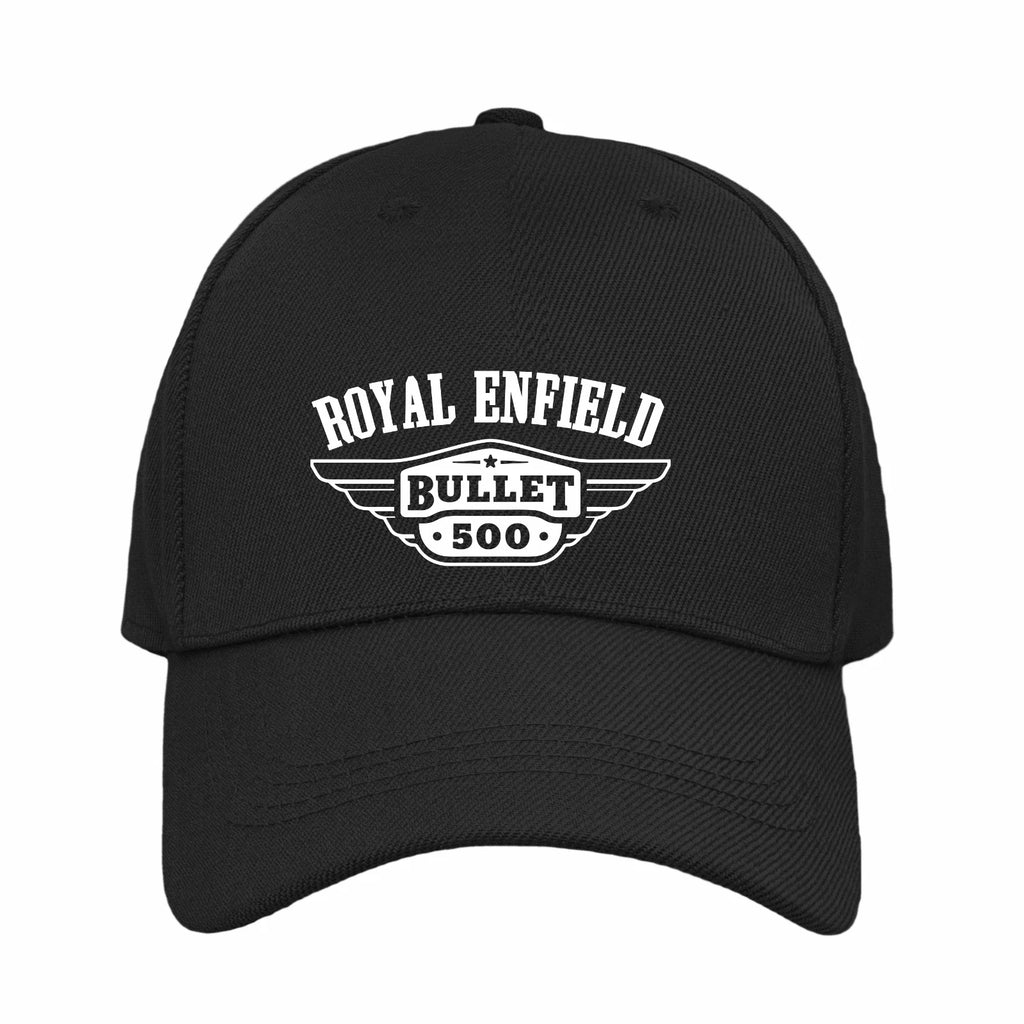 Retro Classic Royal Enfield Bullet 500  Motorcycle Logo Biker Baseball Cap