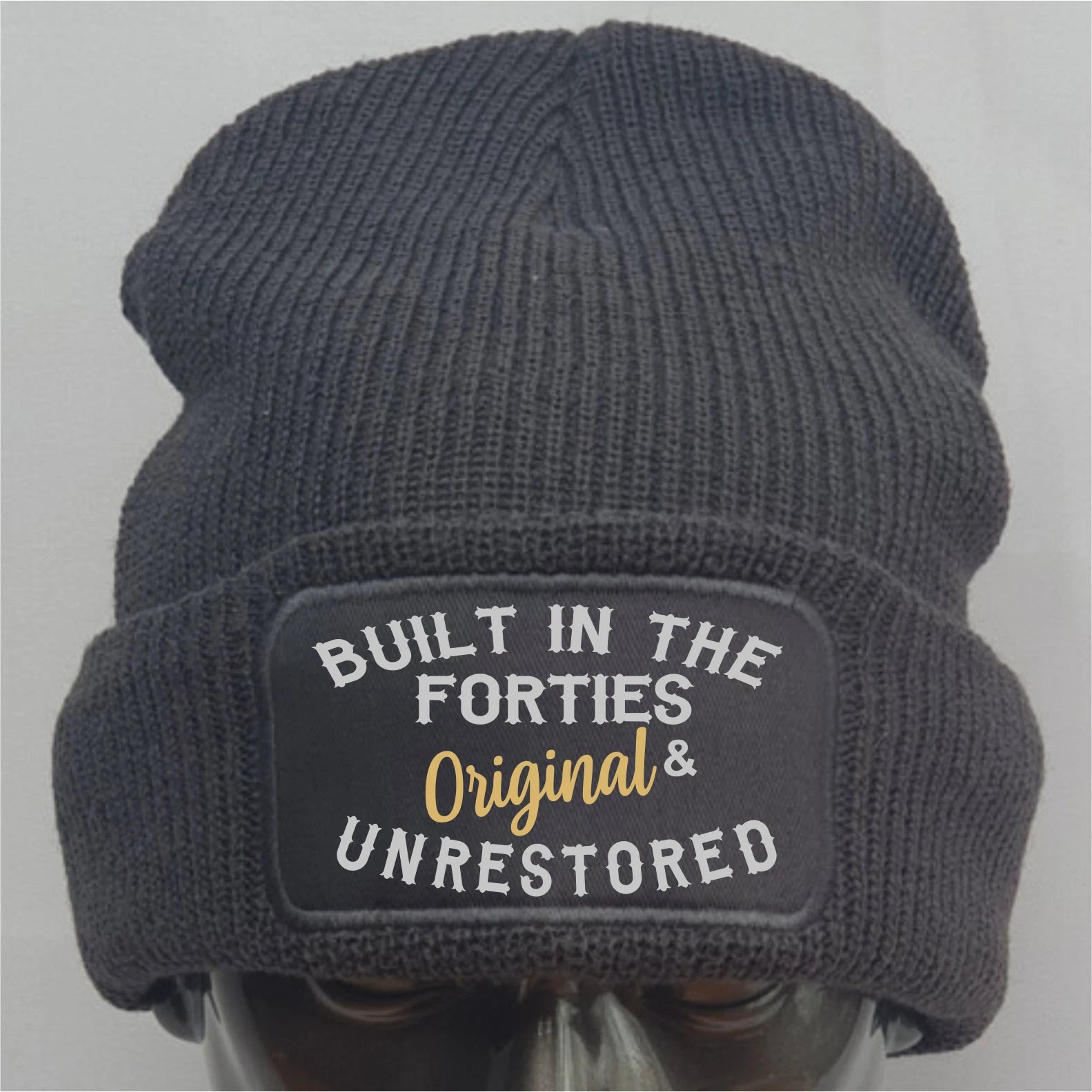 Humorous Born in the 40's to 90's +  Beechfield Quality Warm Winter Beanie Hat