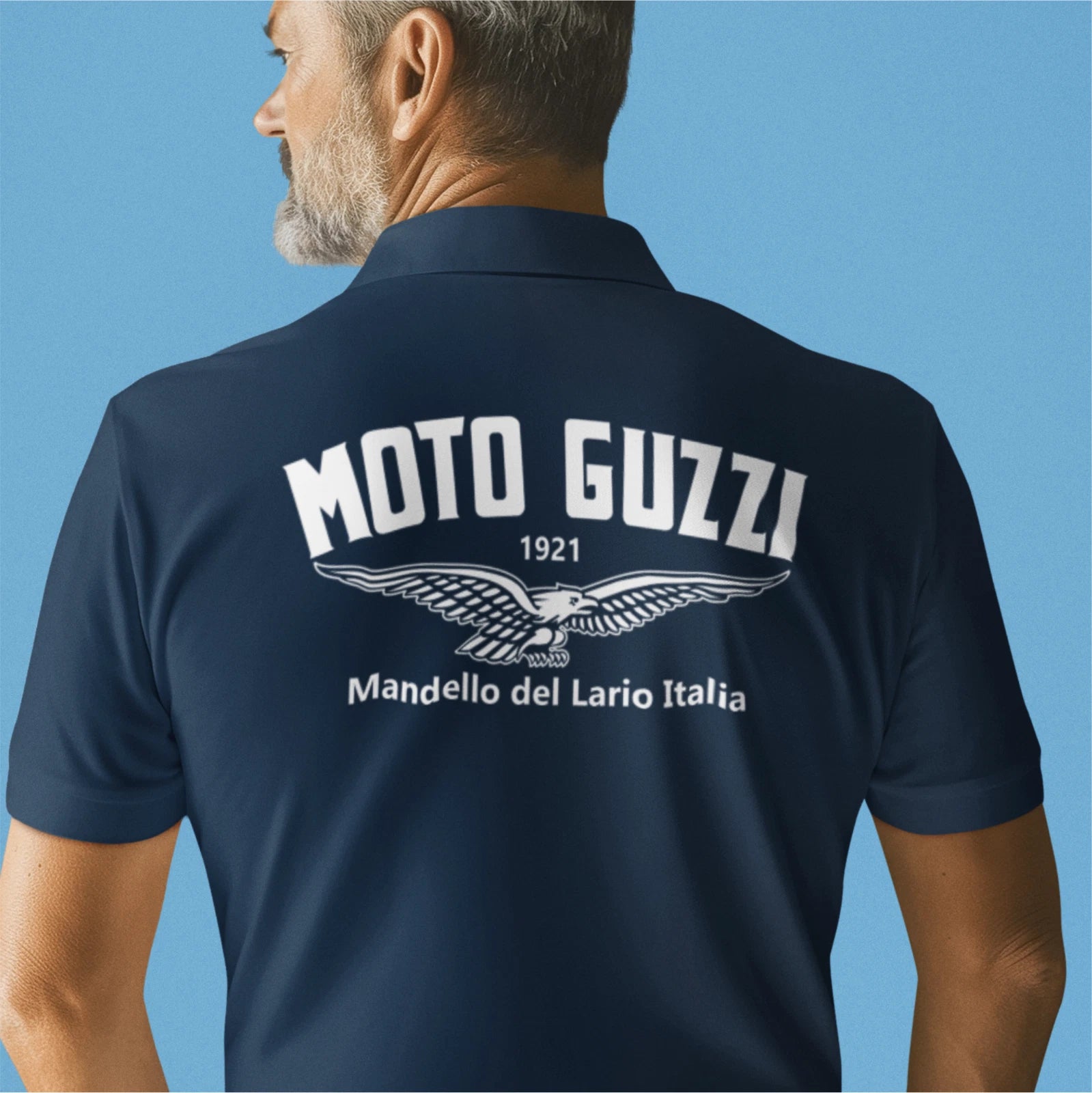 Customisable Vintage Classic Moto Guzzi Motorcycle Premium Quality Poloshirt
