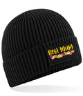 Signature Apparel - best-mum-text-flowers-fashion-beanie-warm-beanie-knitted-premium-quality-gift