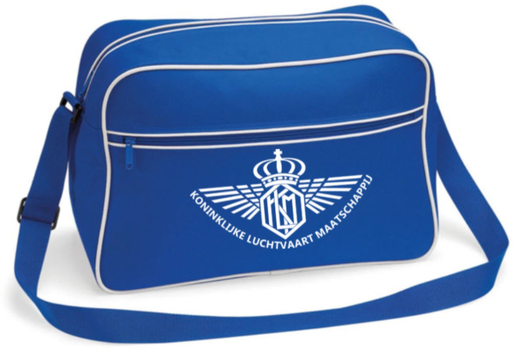 Custom Retro Vintage Design KLM Dutch  Airline Flight Travel Shoulder Bag
