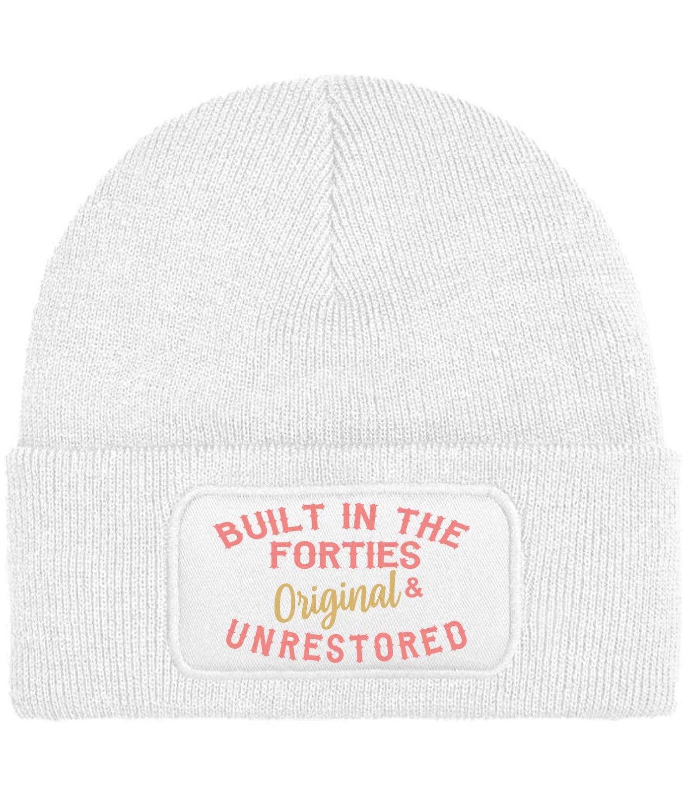 Humorous Born in the 40's to 90's +  Beechfield Quality Warm Winter Beanie Hat