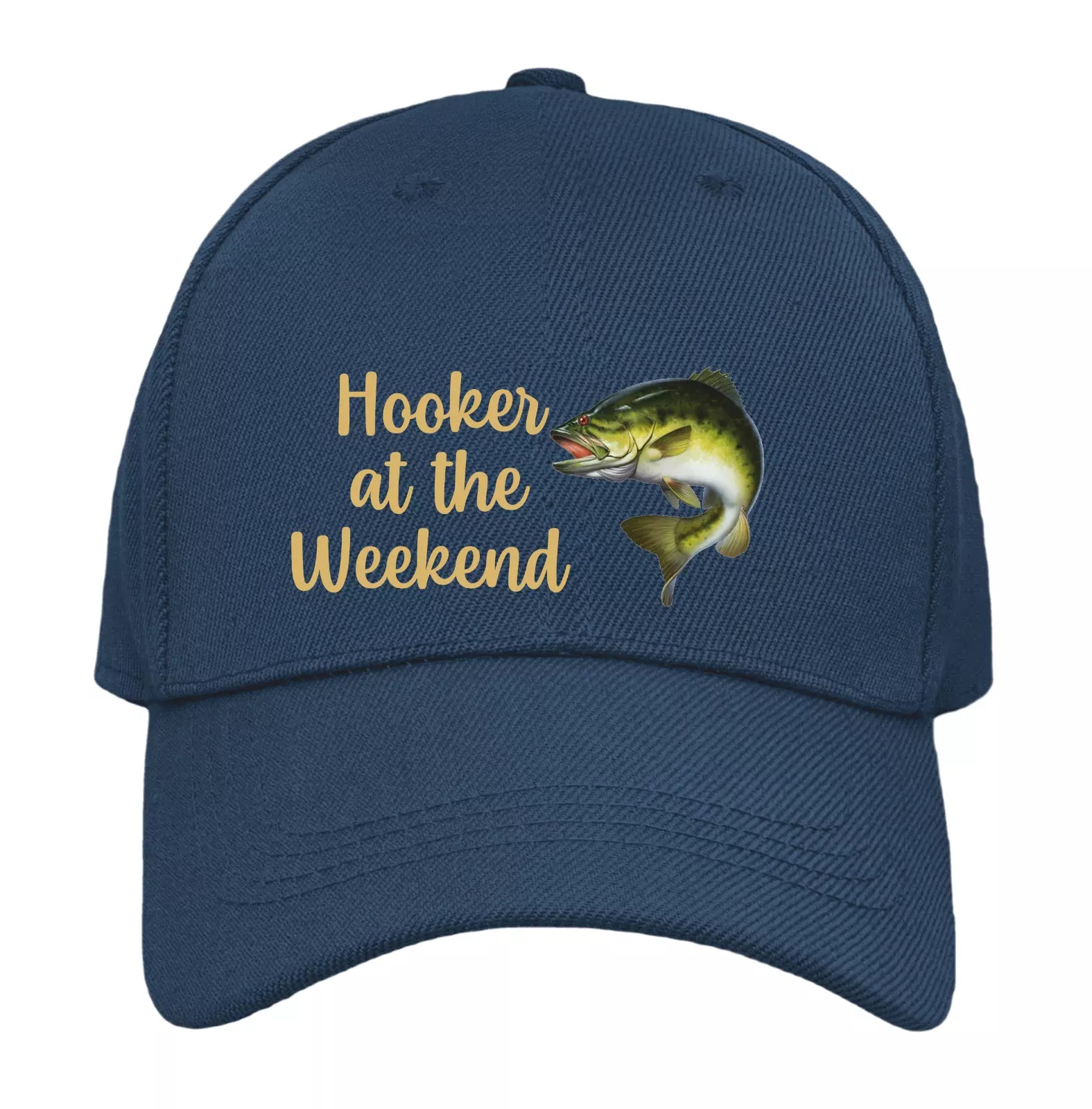 Humorous Funny Fishing Woman Hooker at the Weekend  Premium Quality Baseball Cap