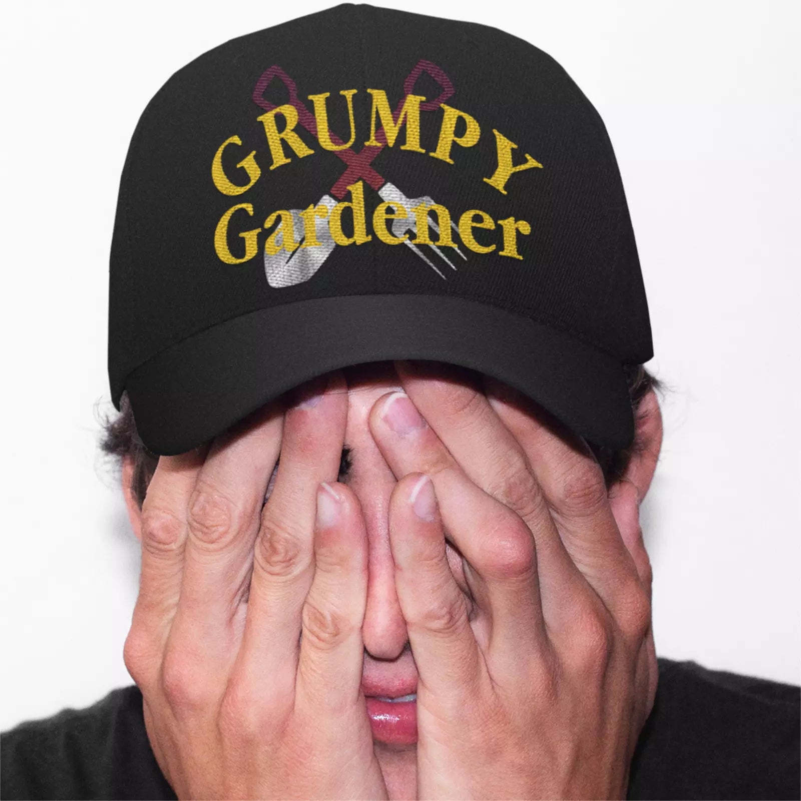 Humorous Gardening Grumpy Gardener Tools Image and Text Quality Baseball Cap