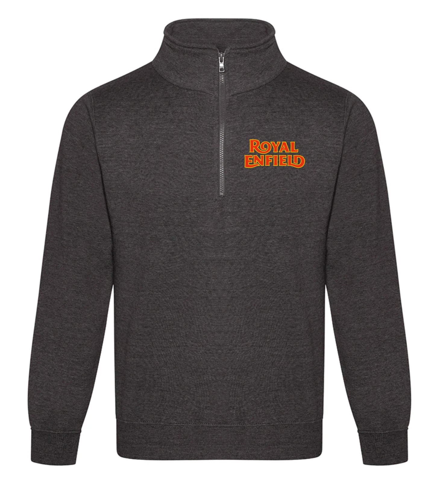 Personalised Retro Royal Enfield Motorcycle Premium Quarter Zip Sweatshirt