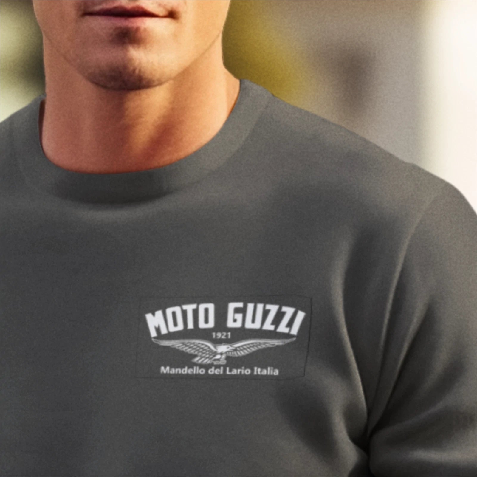 Retro Vintage Classic Moto Guzzi Motorcycle Biker Premium Quality Sweatshirt