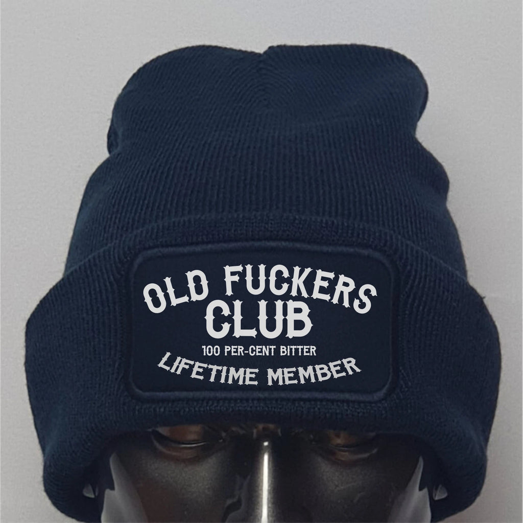 Humorous Old Fu*kers Club Beechfield Quality Warm Winter Beanie Hat Fathers Day