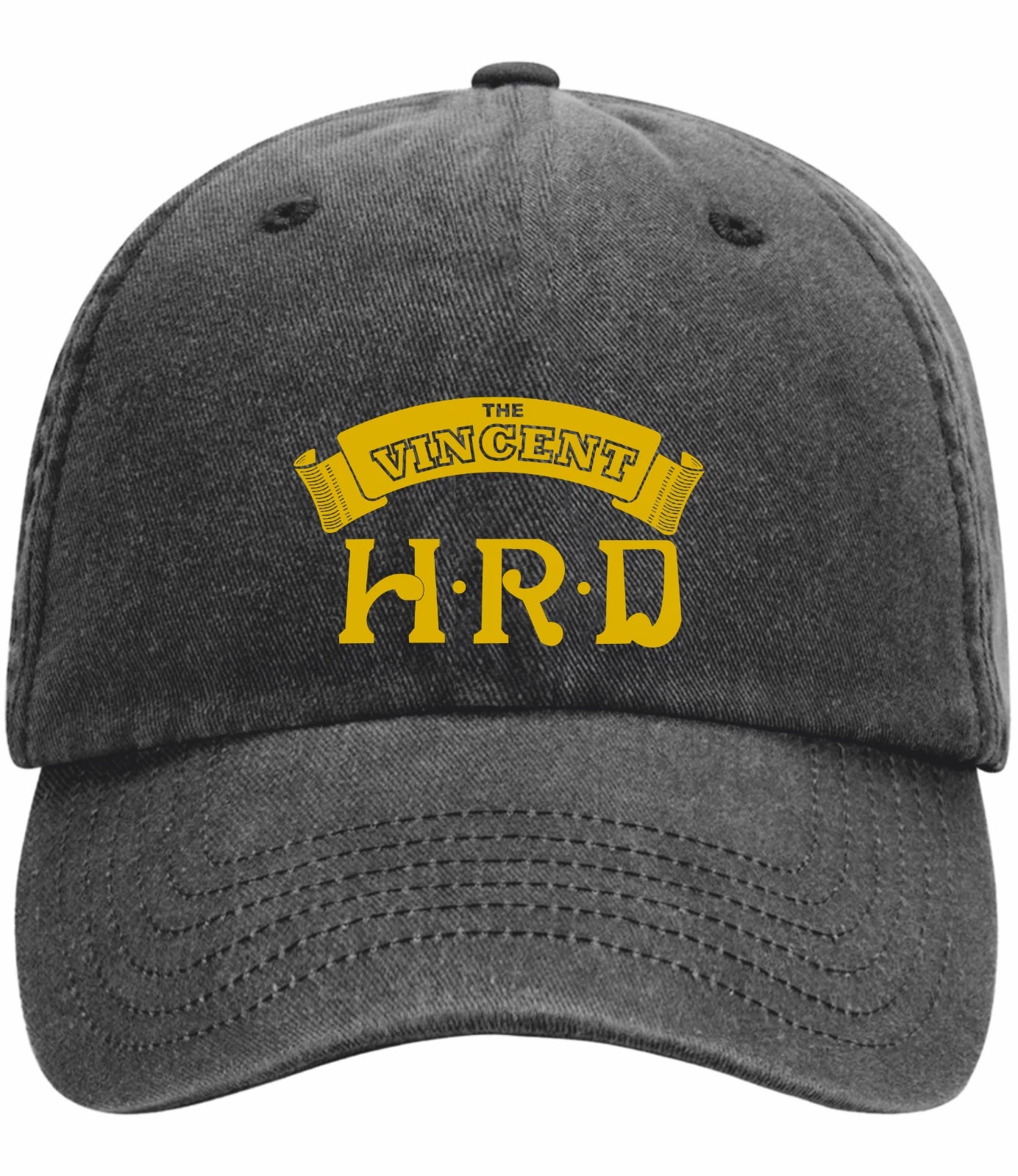 Retro Classic Vincent HRD Motorcycle Logo Relaxed 5 Panel Vintage Baseball Cap