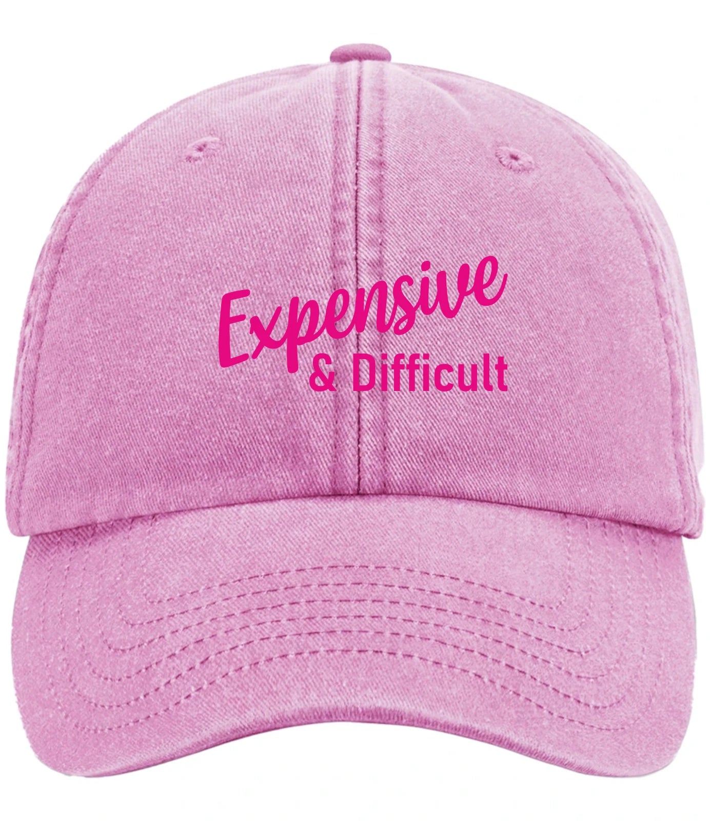 Ladies Humorous Expensive & Difficult Premium Vintage Low Profile Baseball Cap