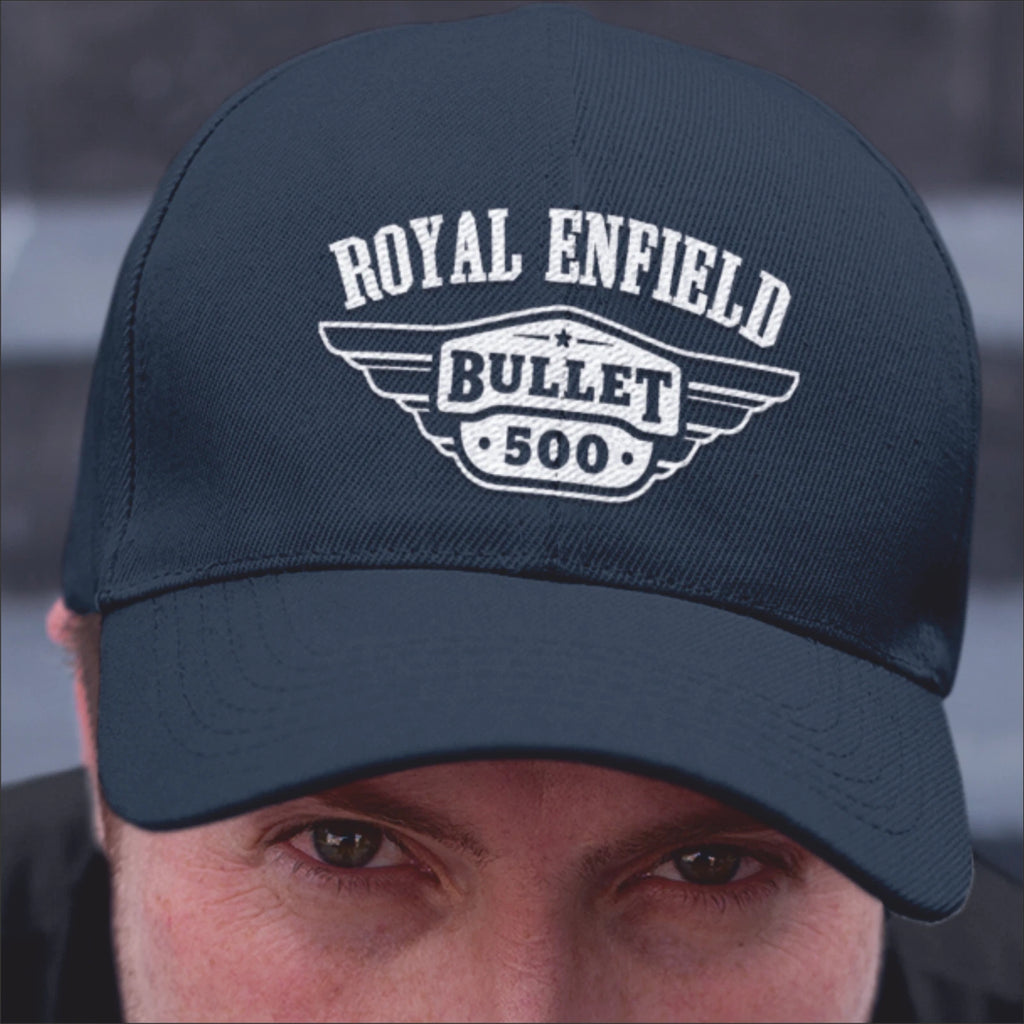 Retro Classic Royal Enfield Bullet 500  Motorcycle Logo Biker Baseball Cap